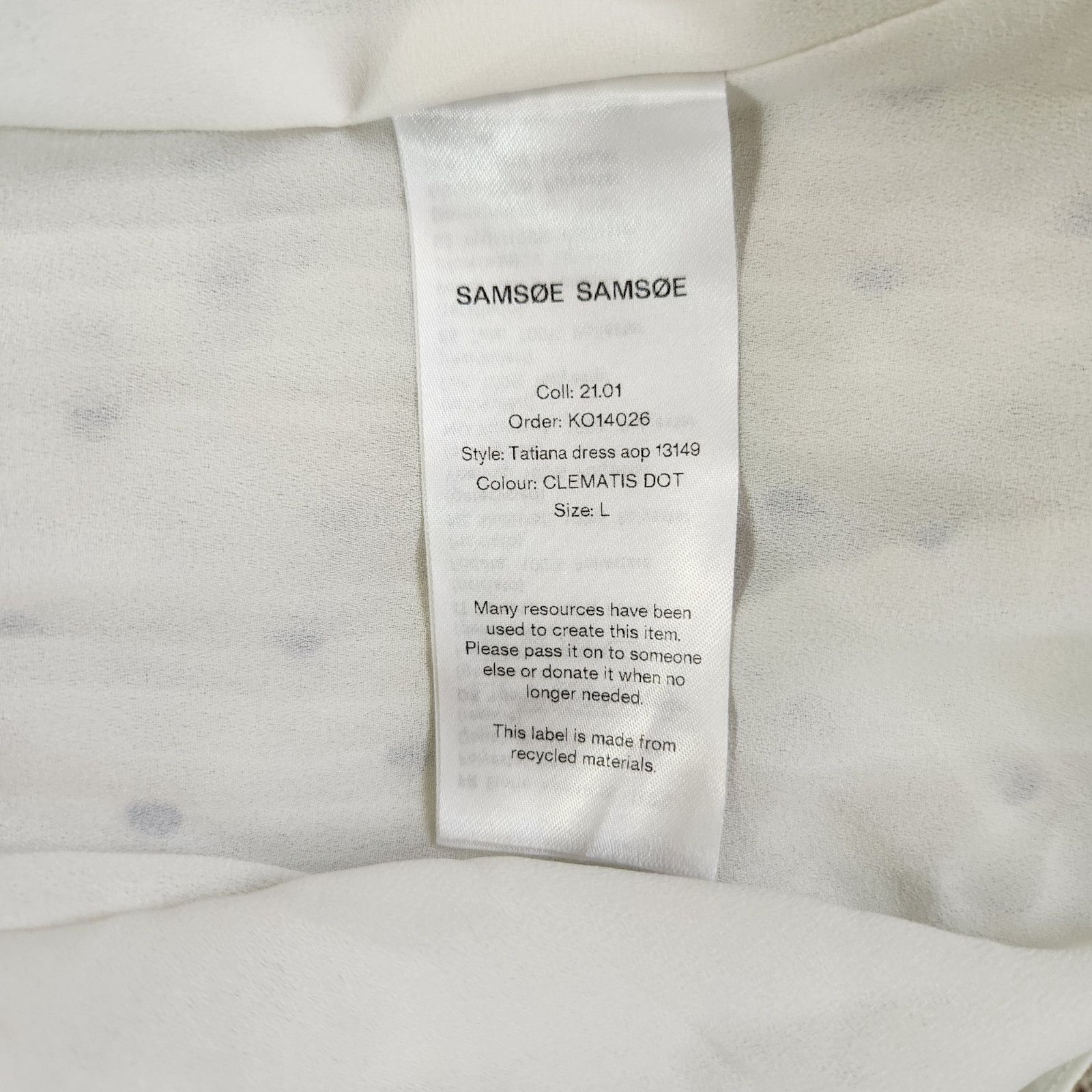 Samsoe Samsoe Samsoe Samsoe Womens Large Blue Polka Dot Maxi Dress Size L / US 10 / IT 46 - 13 Thumbnail