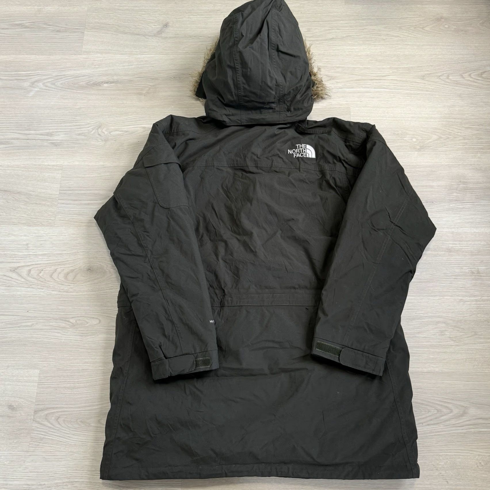 The North Face VINTAGE The North Face McMurdo Parka Winter Jacket Dark Grey Fur Insulated HyVent / Hooded Padded Zipped Pockets XL Mens Size US XL / EU 56 / 4 - 4 Thumbnail