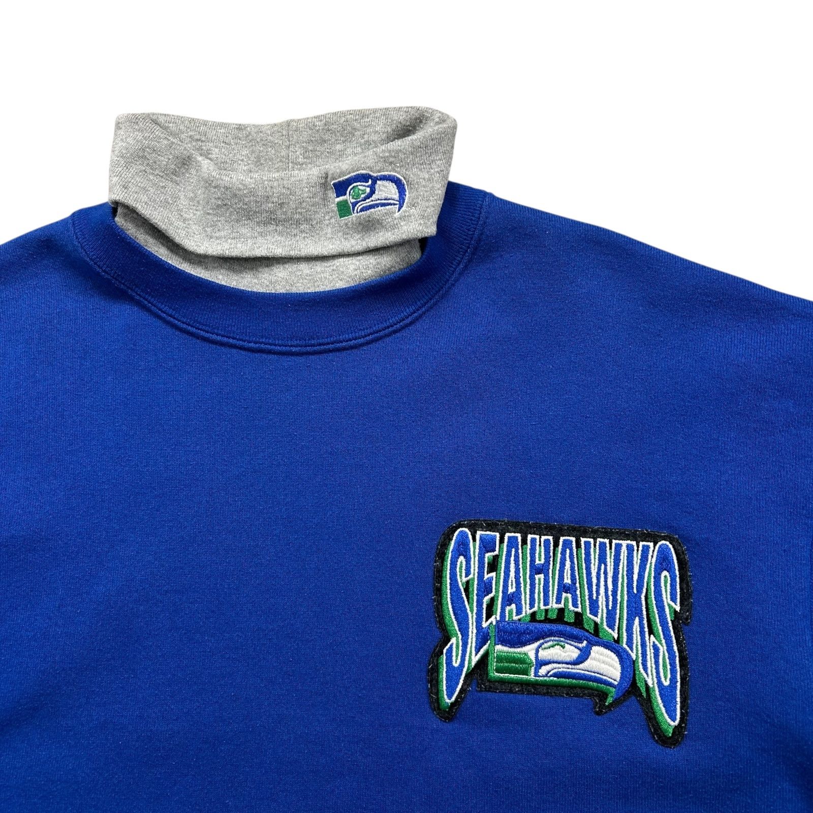 NFL VTG 90s NFL SEATTLE SEAHAWKS MAJESTIC TURTLENECK SWEATSHIRT Size US L / EU 52-54 / 3 - 2 Thumbnail