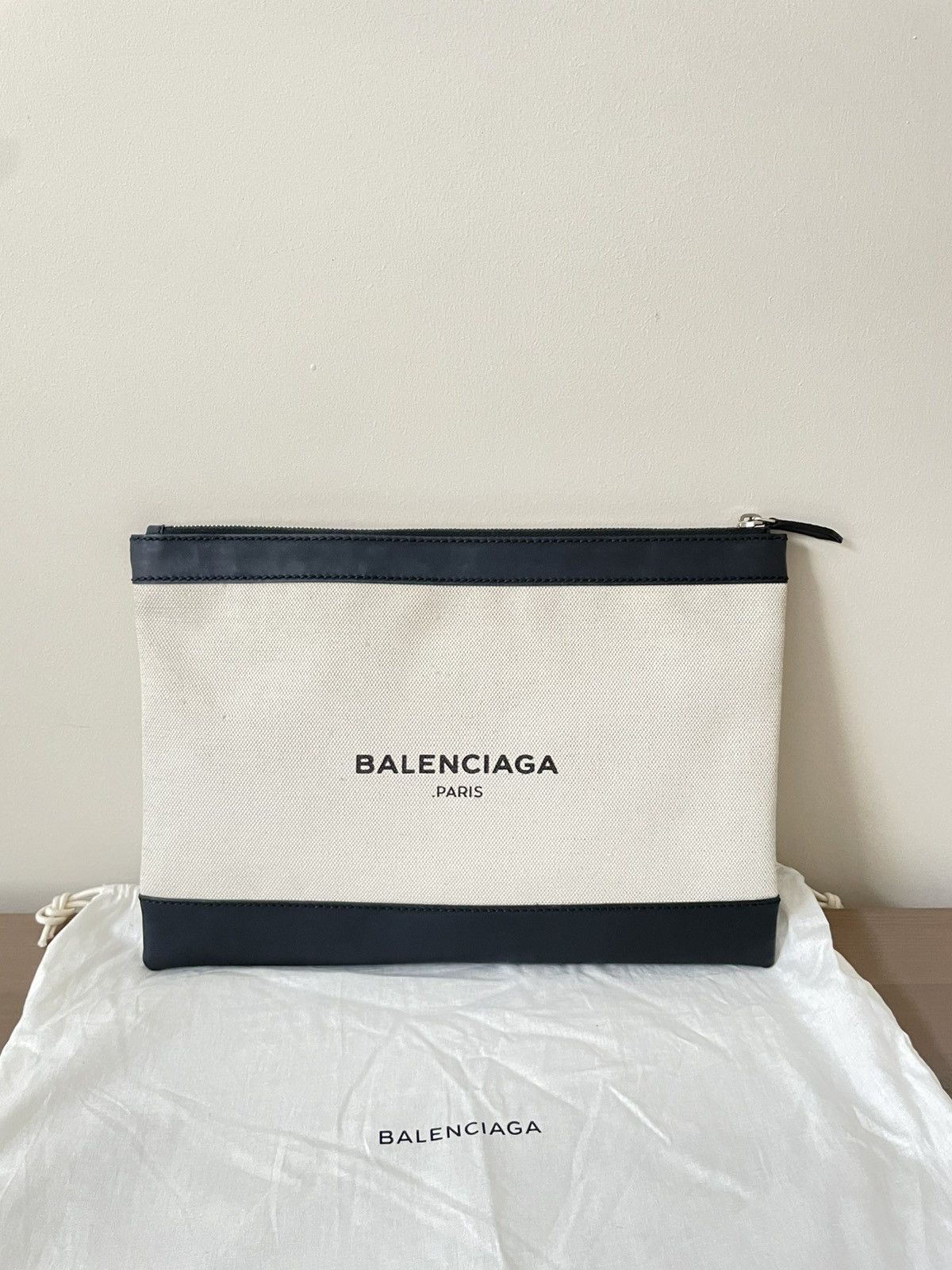 Balenciaga Balenciaga logo canvas document holder pouch Size ONE SIZE - 1 Thumbnail