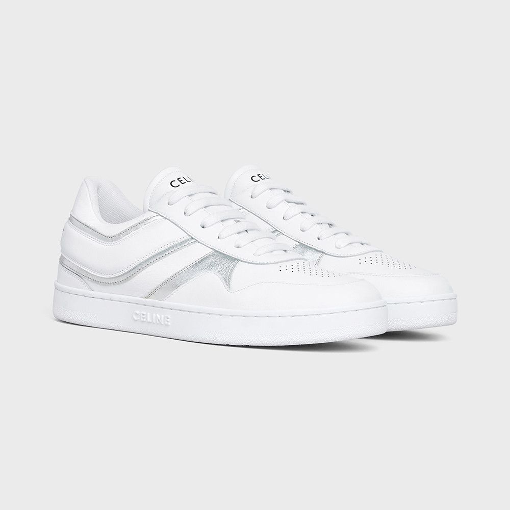 Celine o1bcso1str0924 Trainer Low Lace-up Sneaker Calfskin Size US 8 / IT 38 - 3 Thumbnail