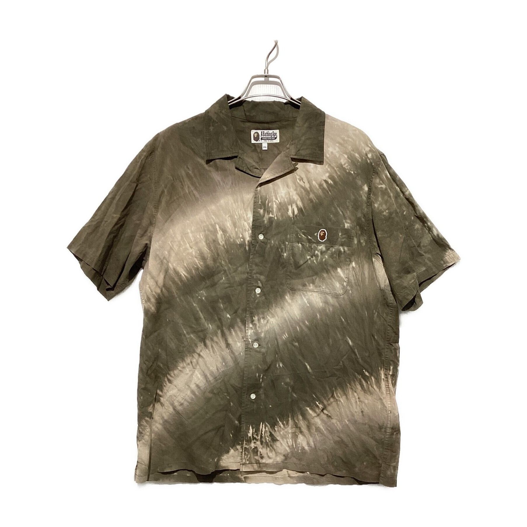 Bape A BATHING APE Ape Head One Point Tie Dye Shirt Brown 2XL Size US XXL / EU 58 / 5 - 2 Thumbnail