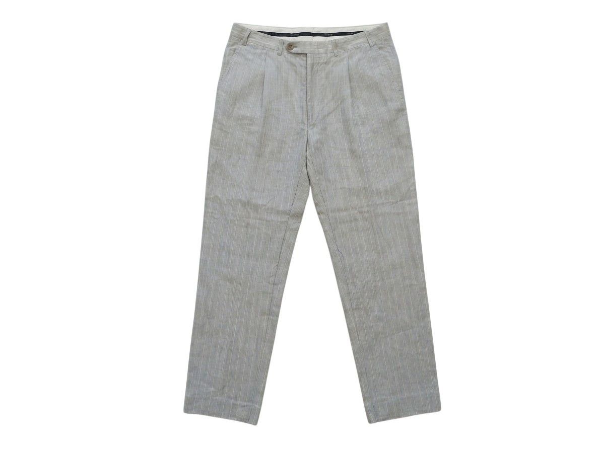 Canali Canali Linen Pinstripe Pants Italy Size US 32 / EU 48 - 1 Thumbnail