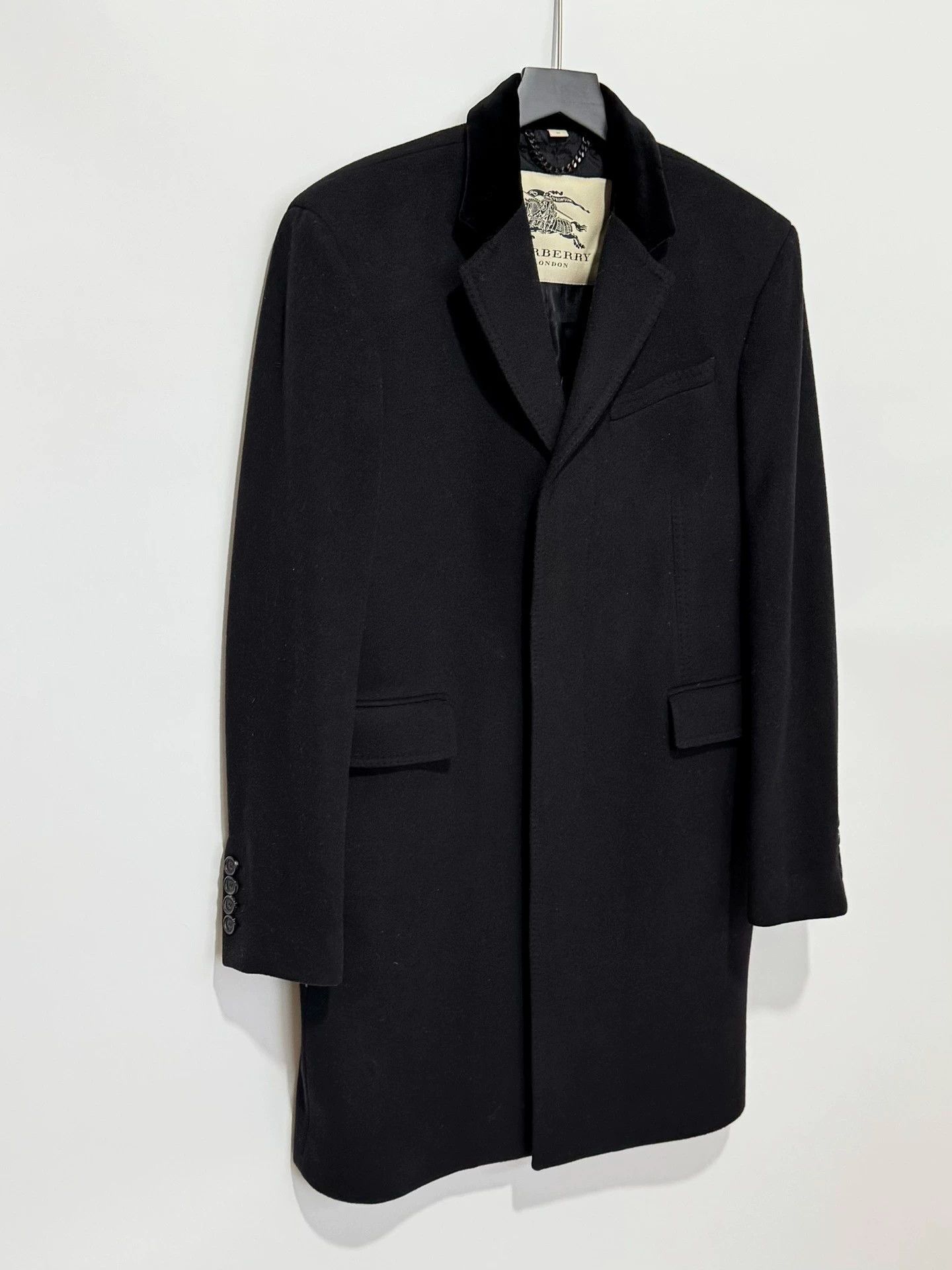 Burberry Burberry Wool Cashmere Chester Coat Velvet Collar Size 50L - 6 Thumbnail