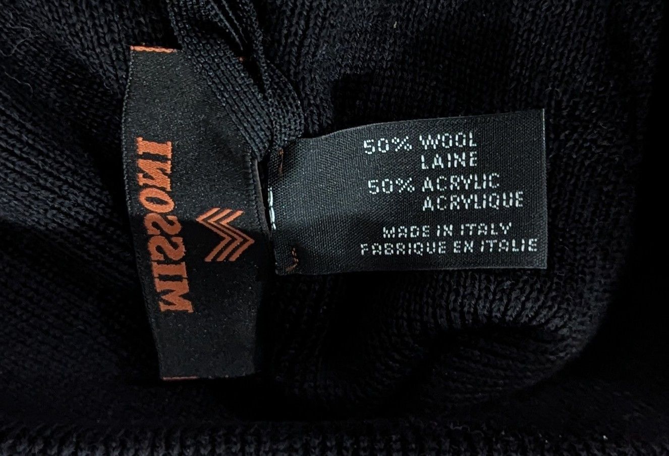 Missoni MISSONI Space Dyed Wool Cuff Knit Beanie Hat Black/Gray Size ONE SIZE - 3 Thumbnail