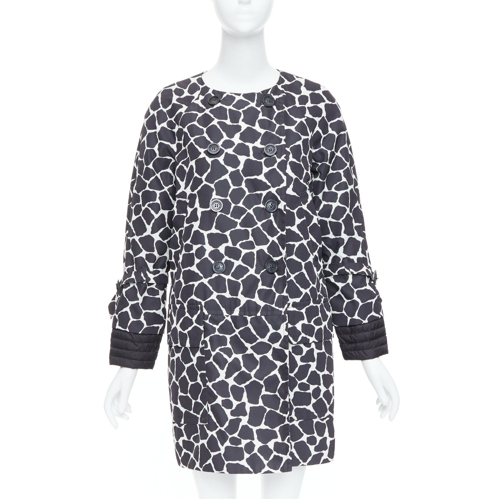 Moncler MONCLER Premiere Chagall Giubotto black giraffe spot print down jacket Sz1 Size S / US 4 / IT 40 - 1 Thumbnail