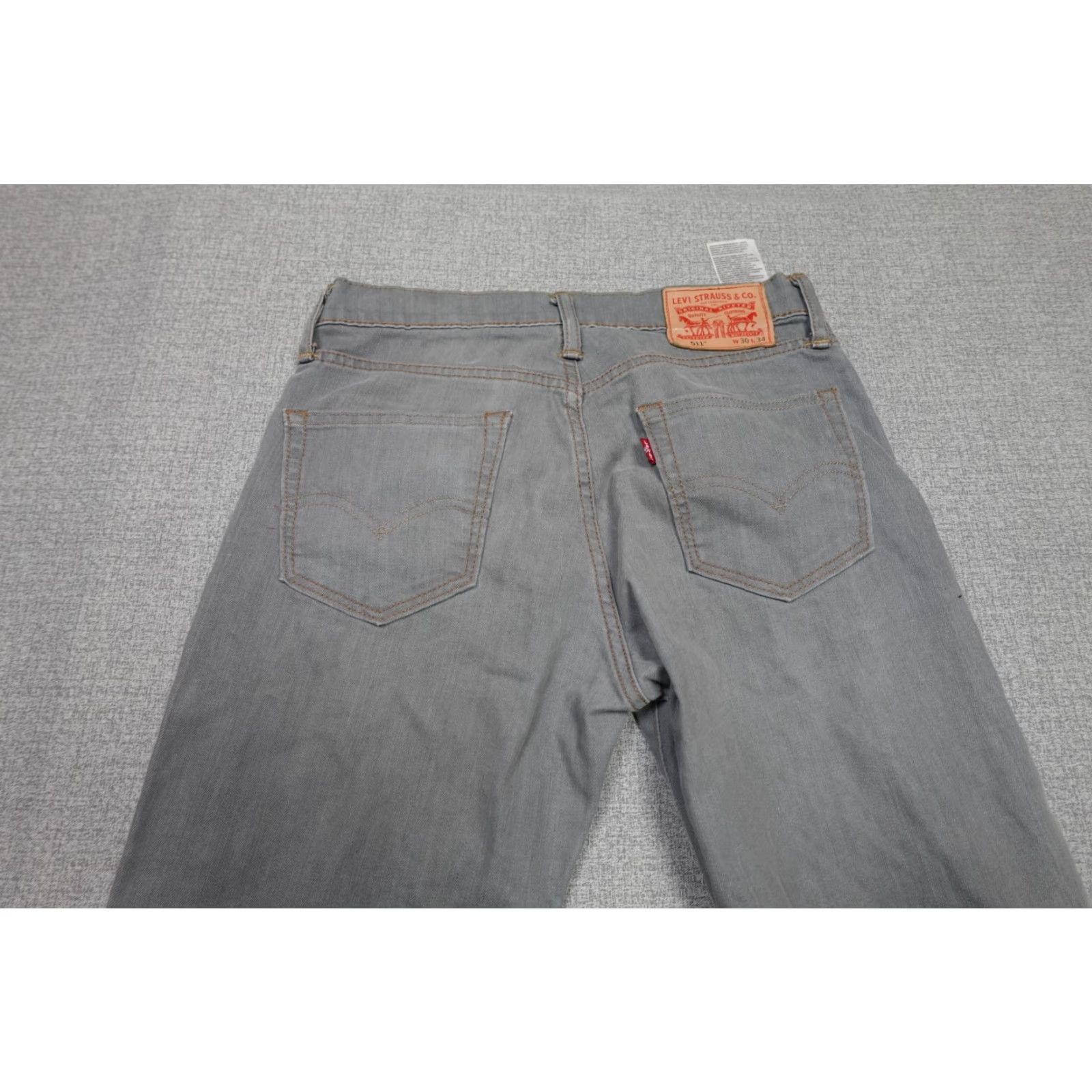 Levi's Levi's 511 Jeans Mens 30x30 Gray Slim Fit Light Wash Western USA Size US 30 / EU 46 - 5 Thumbnail