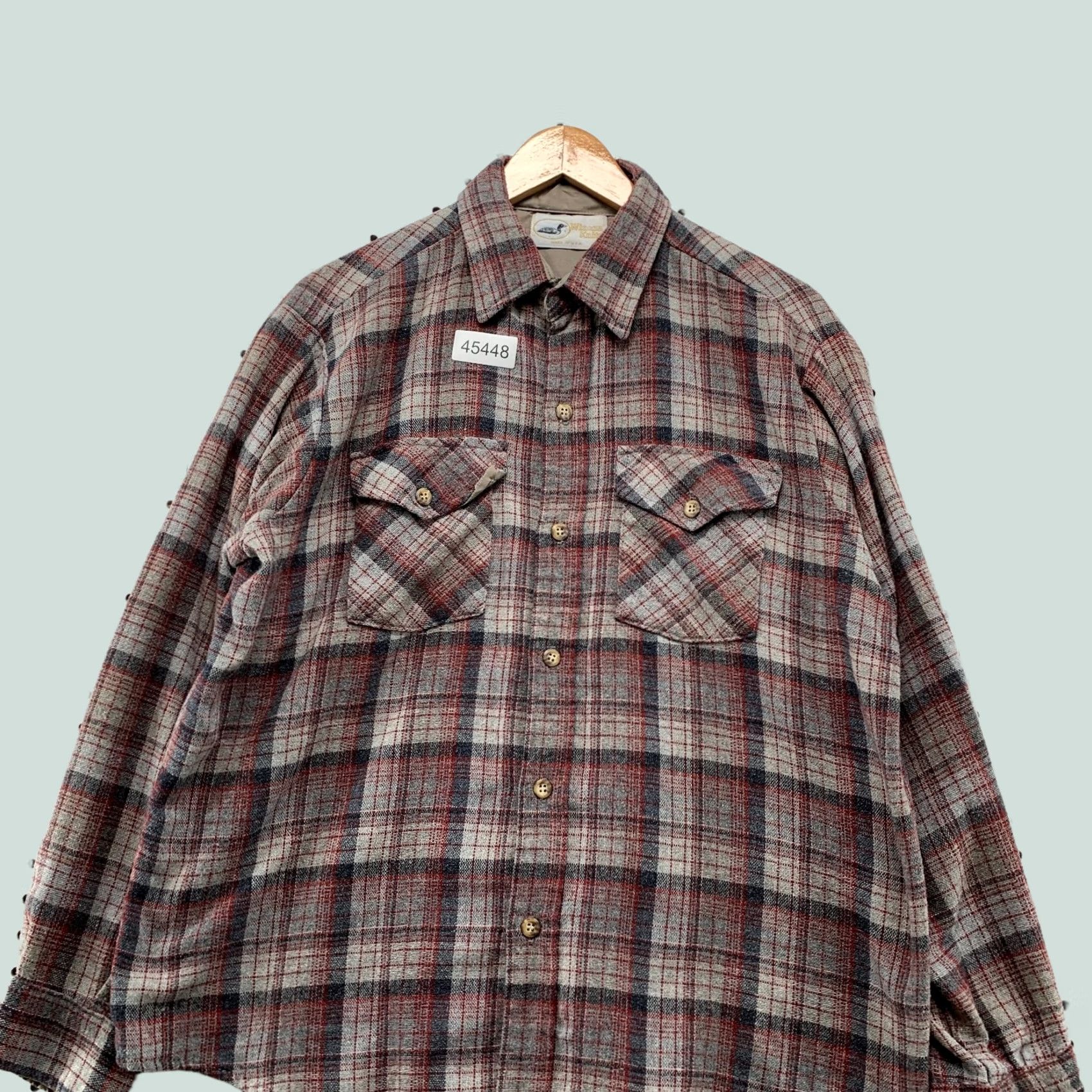 Vintage VINTAGE Winona Knits Shirt Mens Large Red Gray Plaid Button Flannel Outdoors USA Size US L / EU 52-54 / 3 - 1 Thumbnail
