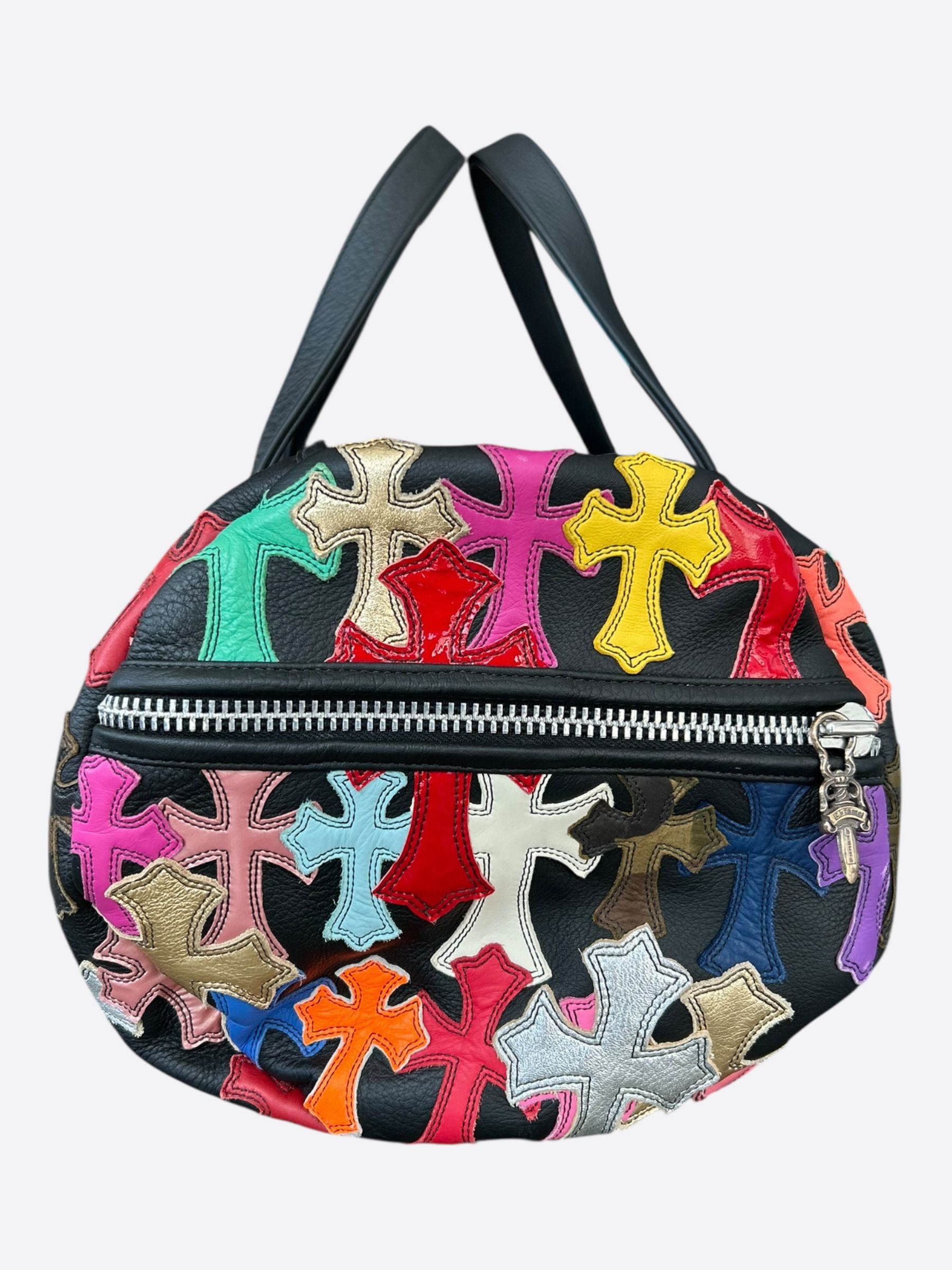 Chrome Hearts Black & Multicolor Leather Cross Patch Duffel Bag Size ONE SIZE - 2 Thumbnail