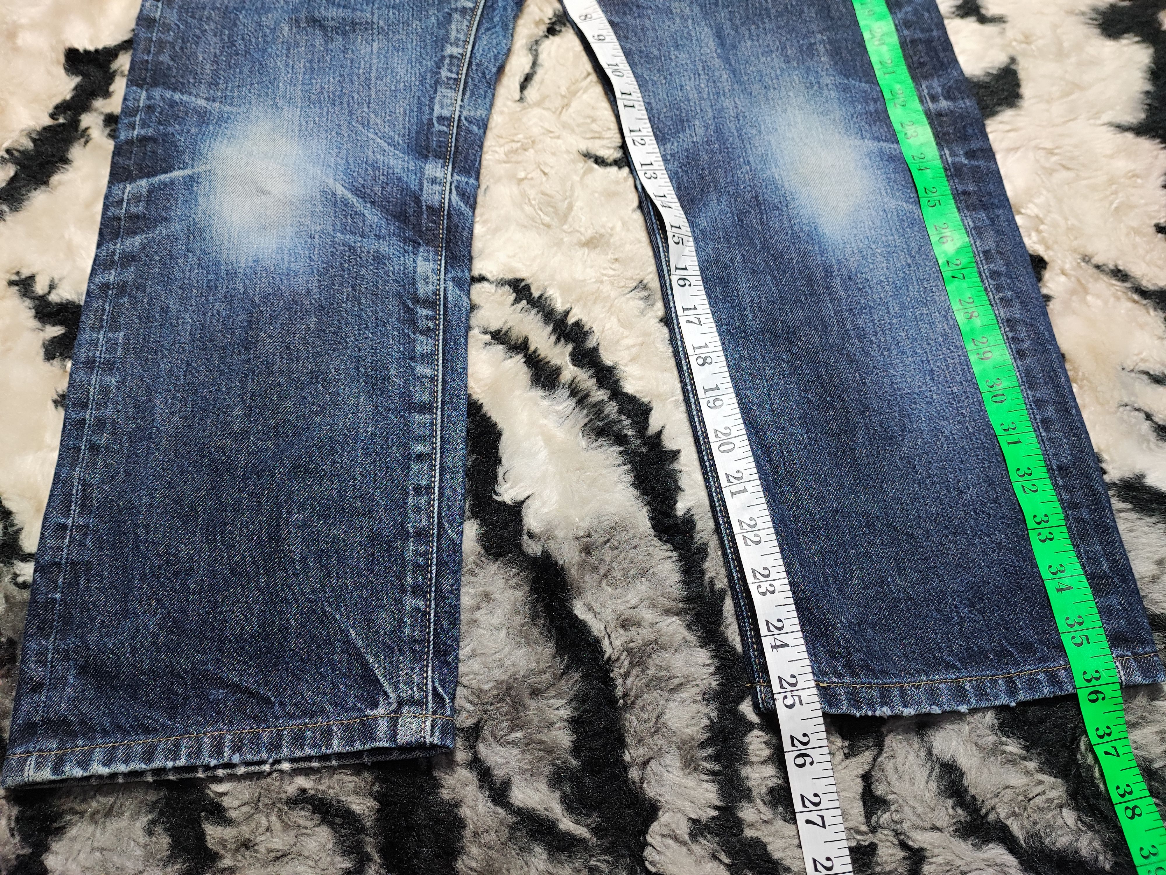 Uniqlo Selvedge Vintage y2k grunge faded blue skater baggy jeans Size US 32 / EU 48 - 3 Thumbnail