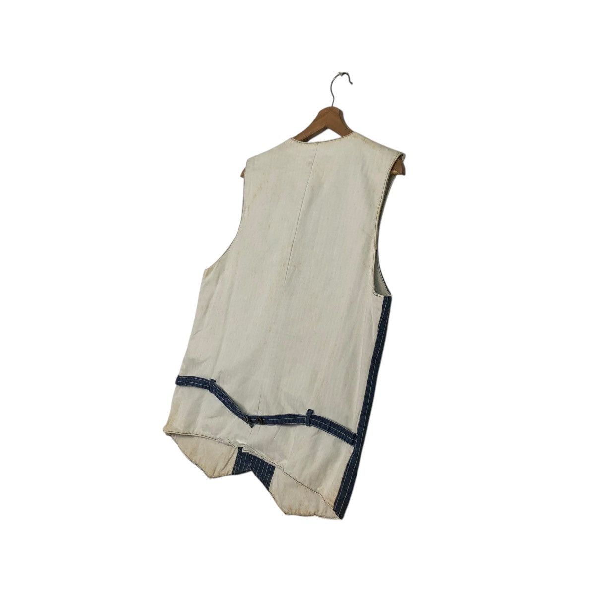 Eternal 🔥VINTAGE WAIST COATS VEST ETERNAL HICKORY CHORE STRIPED Size US L / EU 52-54 / 3 - 13 Thumbnail