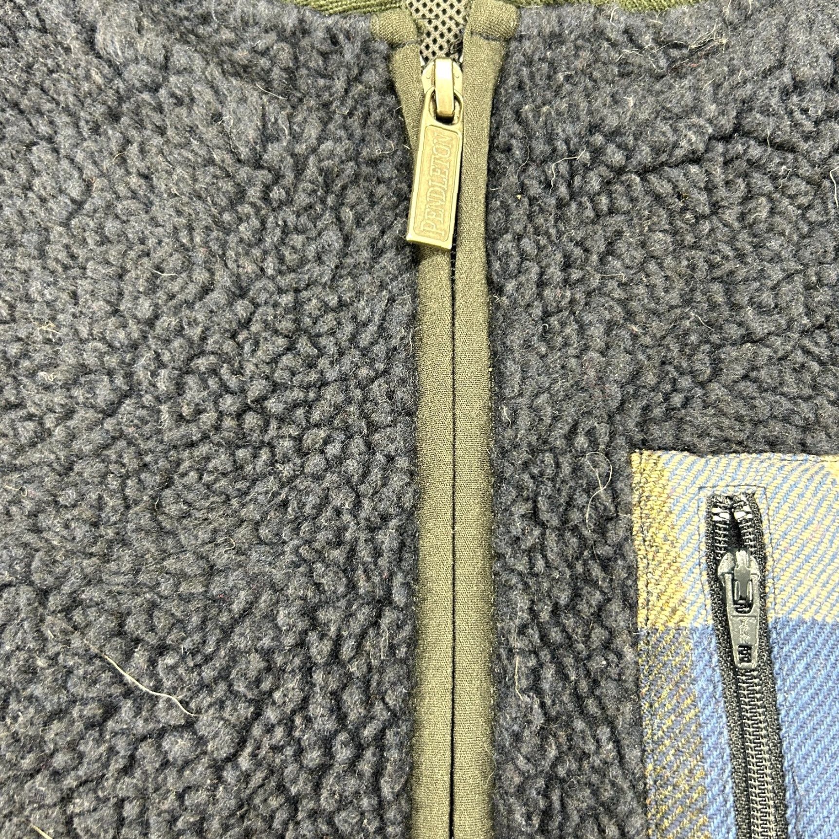Pendleton Pendleton Vest XL Blue Fleece Full Zip Wool Bomber Jacket Lined Pockets Regular Mens Size US XL / EU 56 / 4 - 2 Thumbnail