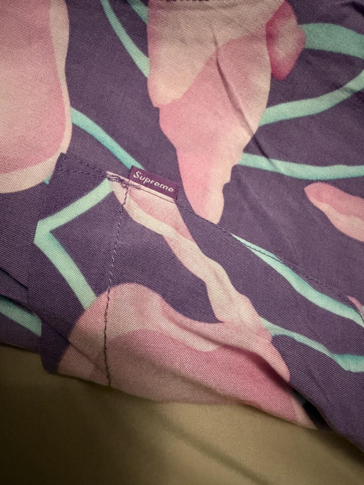 Supreme Supreme Lily Rayon SS18 Purple Large Size US L / EU 52-54 / 3 - 6 Thumbnail