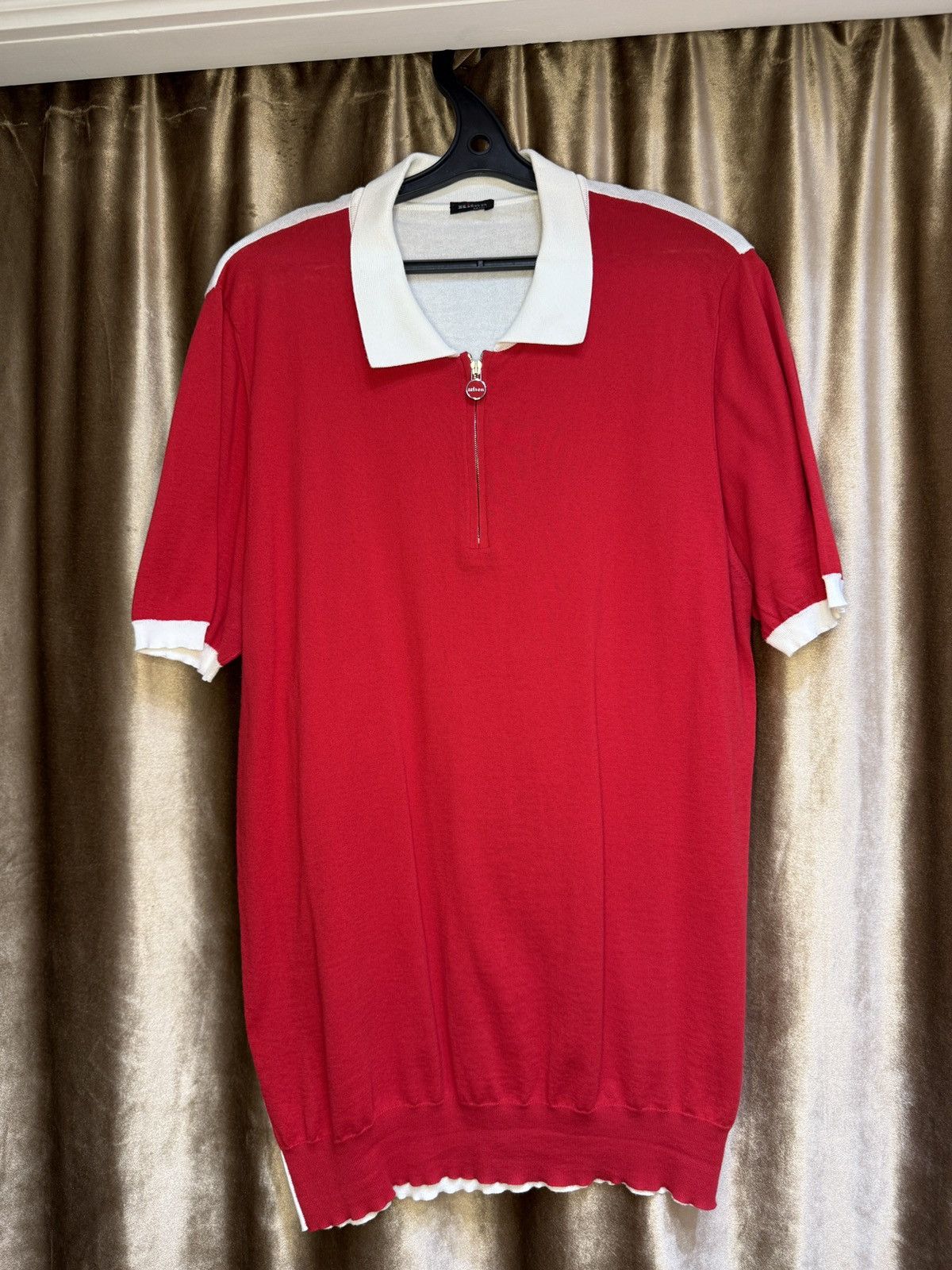 Kiton Kiton red silk polo Size US L / EU 52-54 / 3 - 1 Thumbnail