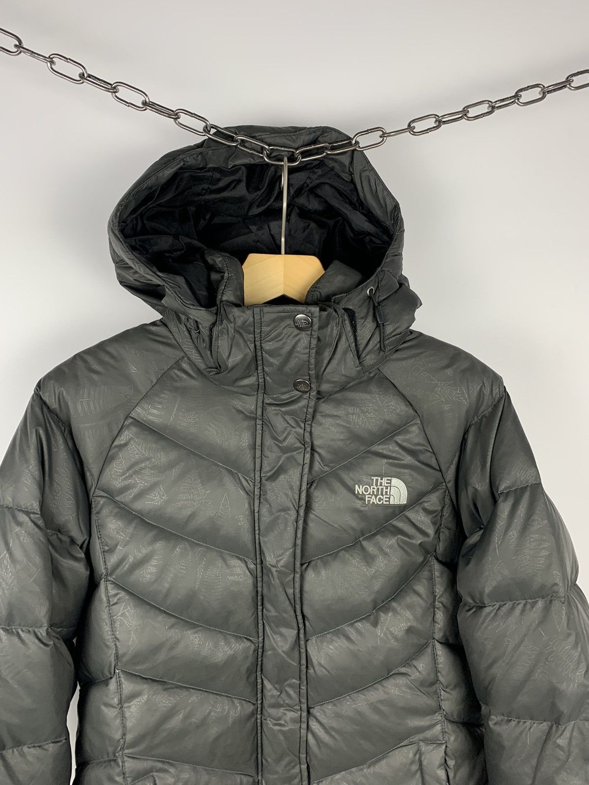 The North Face Vintage The North Face 550 Puffer Down Full Zip Jacket Hood Size S / US 4 / IT 40 - 2 Thumbnail