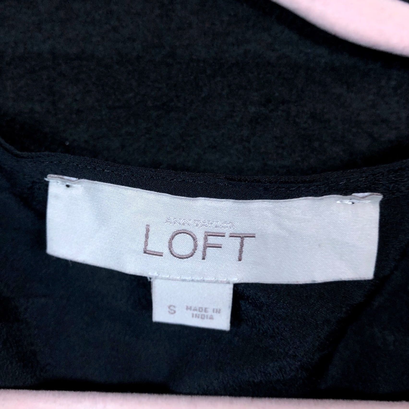 Loft LOFT Ann Taylor Womens Blouse Black Short Sleeve Round Neck Small Size S / US 4 / IT 40 - 6 Thumbnail