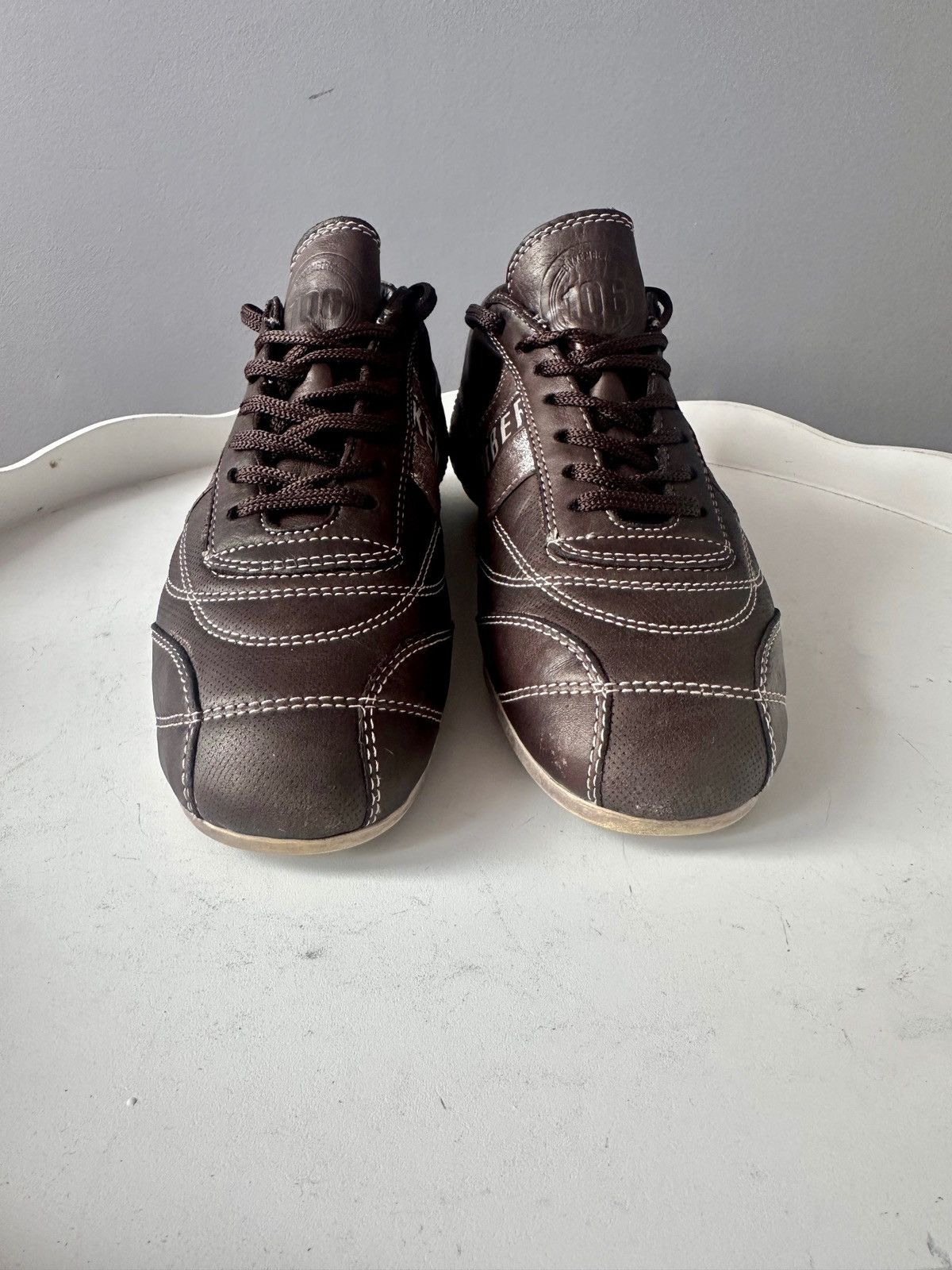Dirk Bikkembergs Dirk Bikkembergs Low top brown leather sneakers Size US 8 / IT 38 - 3 Thumbnail