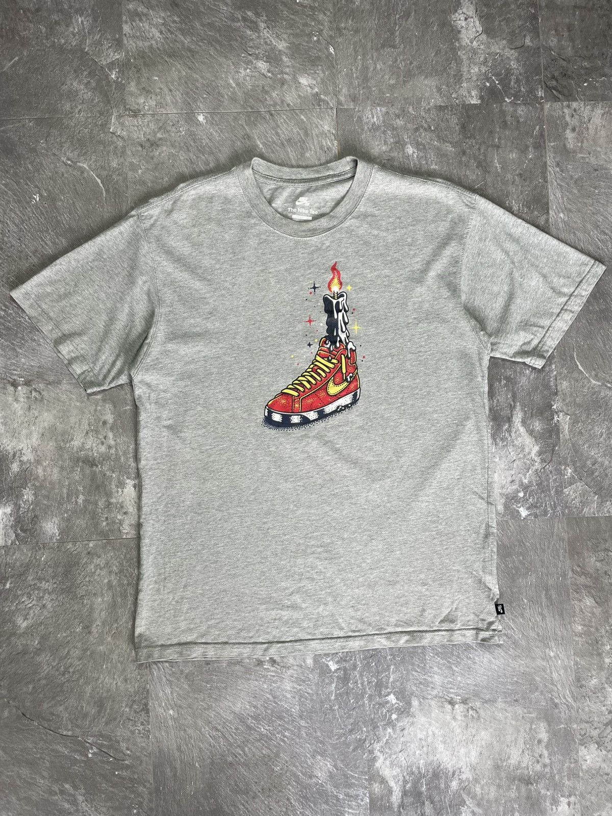 Nike SB Nike Sb Center Big Logo Dunk Tee Gray Size S Size US S / EU 44-46 / 1 - 1 Thumbnail
