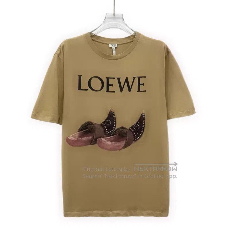 Other Loewe Brown Logo Lettering Studs Printed Design Cotton Rou Size M / US 6-8 / IT 42-44 - 1 Thumbnail