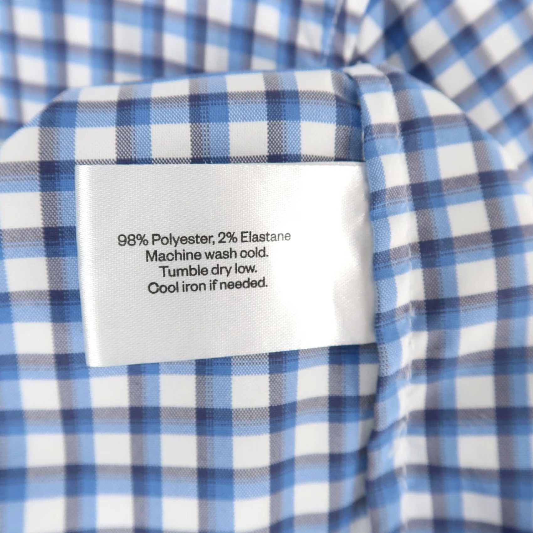 Vintage Ministry Of Supply Mens XL Blue Check Plaid Long Sleeve Dress Shirt Size 46R - 8 Thumbnail