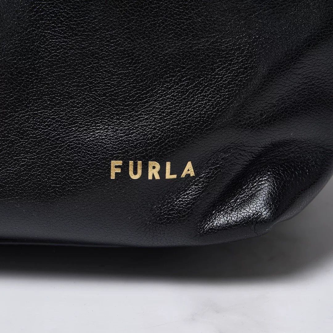 Furla Furla Black Leather Hobo Handbag Size ONE SIZE - 3 Thumbnail