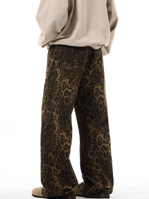 Japanese Brand × Jean Vintage leopard print loose straight baggy jeans Size US 32 / EU 48 - 3 Thumbnail