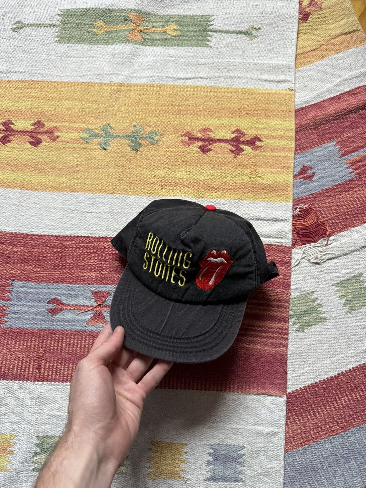 Band Tees Vintage 80-90’s The Rolling Stones Faded Rock Band Hat Size ONE SIZE - 3 Thumbnail