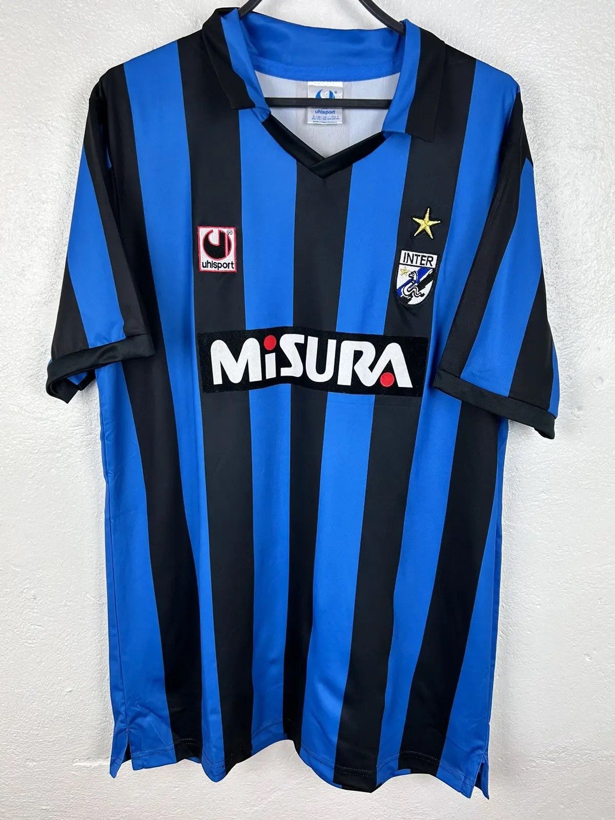 Vintage Vintage Uhlsport Inter Milan 1988/89 Home Kit Soccer Jersey Size US XXL / EU 58 / 5 - 1 Thumbnail