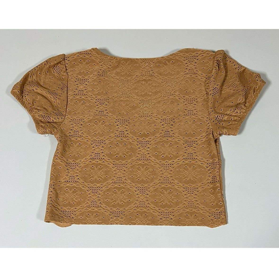 Urban Outfitters Brown Boho Bohemian Cut-Out Shirt Top Blouse Tee Size S 🤎✨ Size S / US 4 / IT 40 - 4 Thumbnail