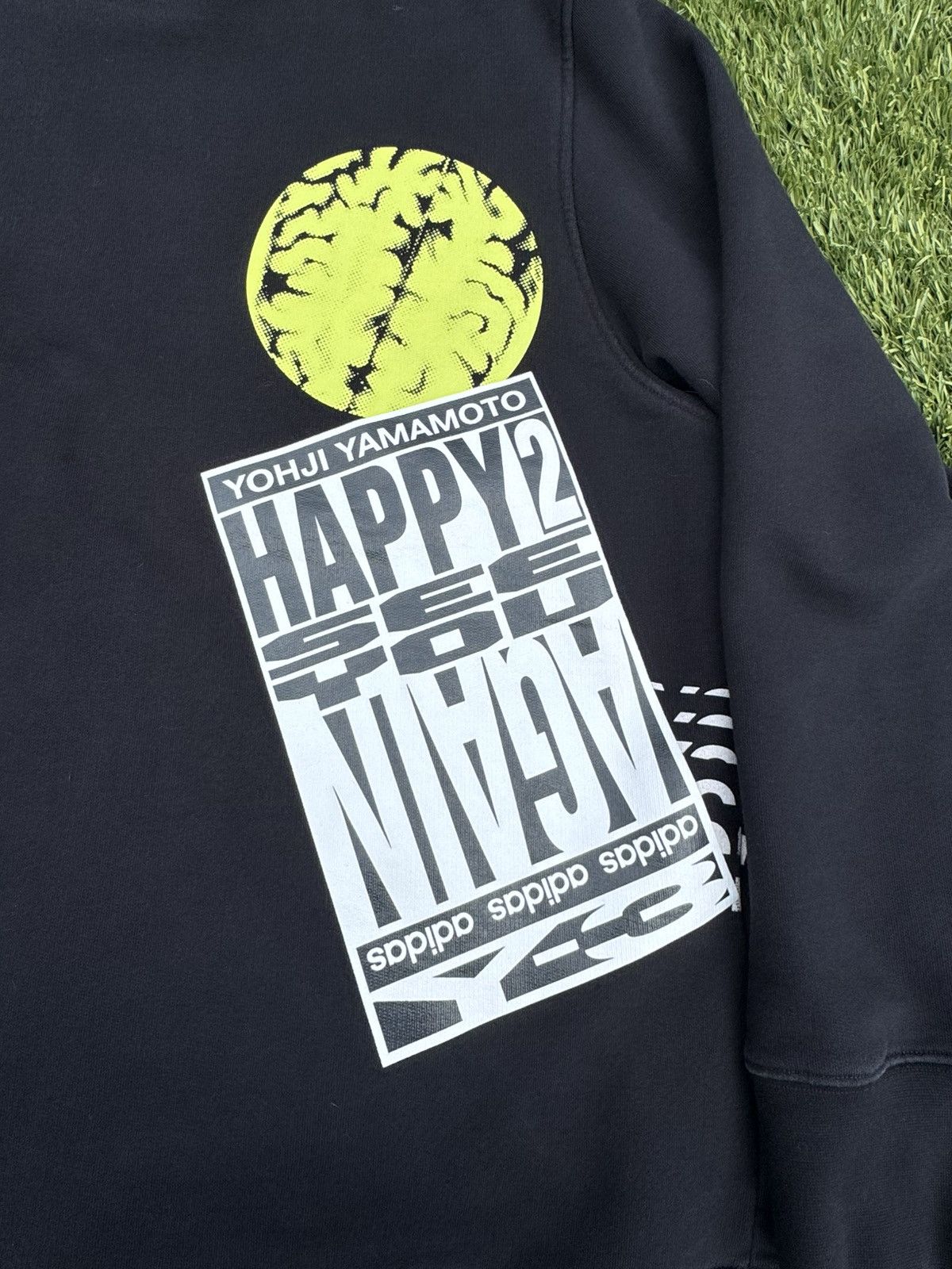Japanese Brand × Y-3 × Yohji Yamamoto Yohji Yamamoto Y-3 “Optimistic Illusions” Graphic Crewneck Size US XL / EU 56 / 4 - 2 Thumbnail