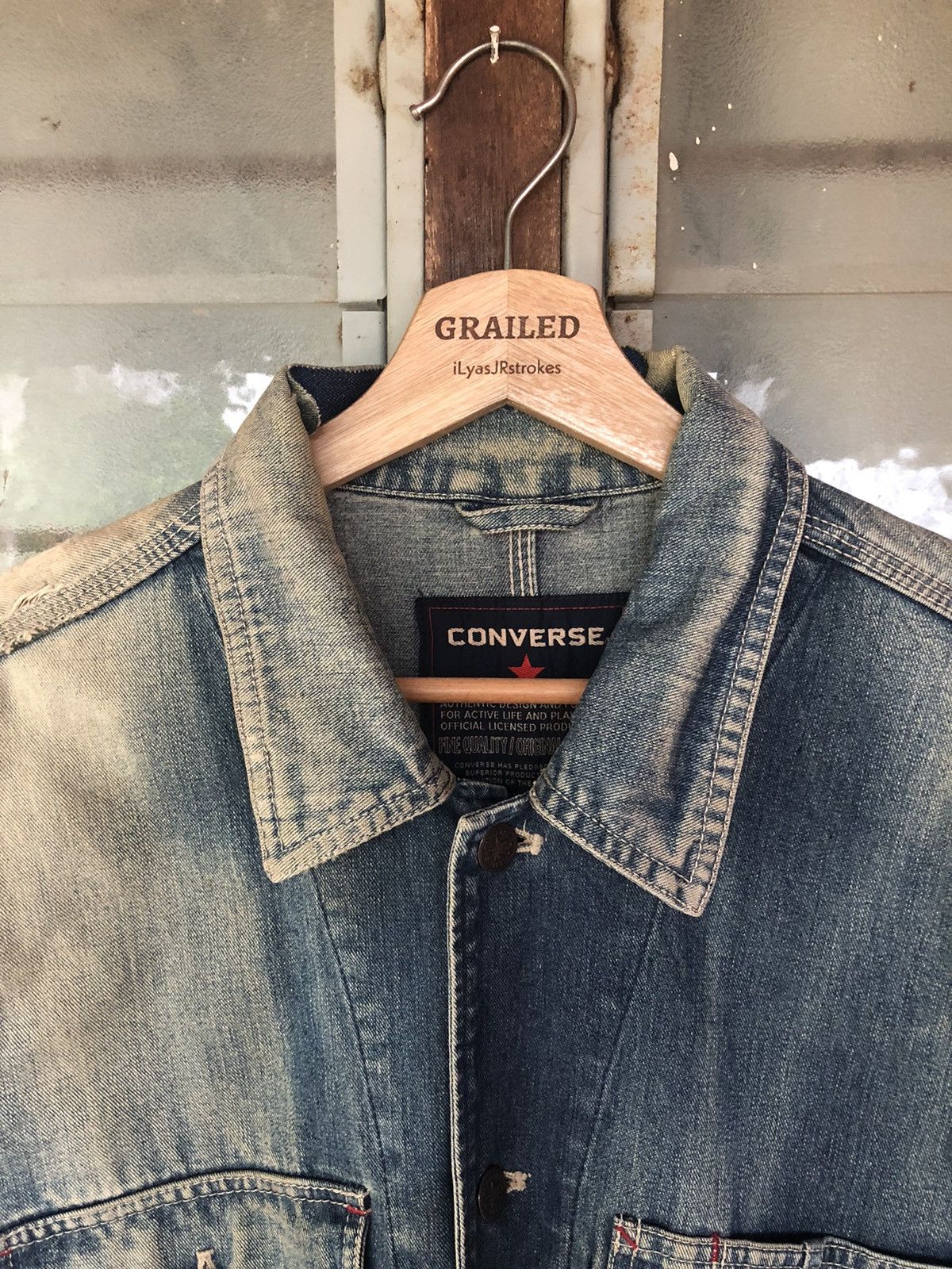 Converse Vintage Converse Distressed Denim Jacket Size US M / EU 48-50 / 2 - 8 Thumbnail