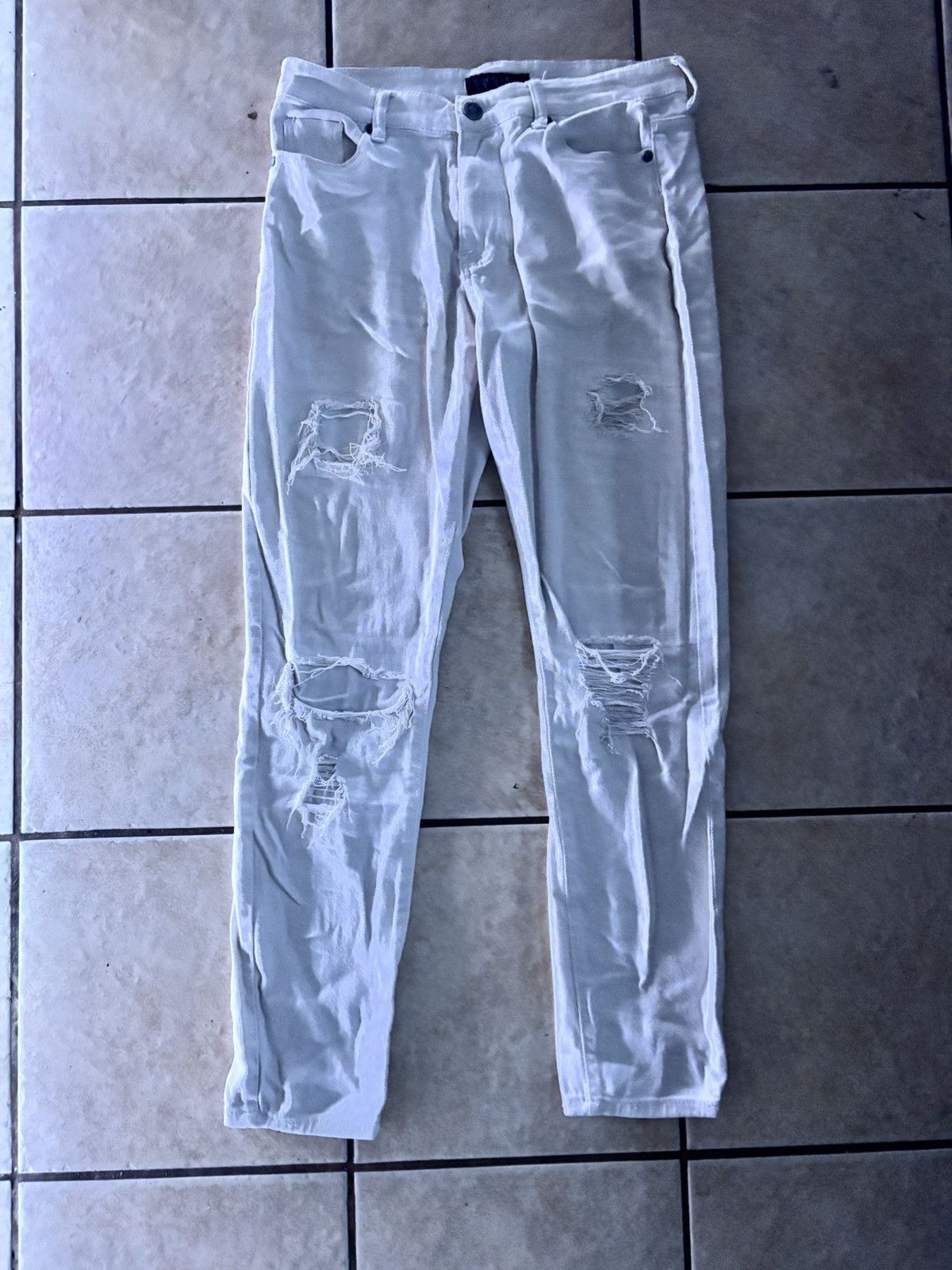 Other White ripped skinny jeans Size US 32 / EU 48 - 1 Thumbnail