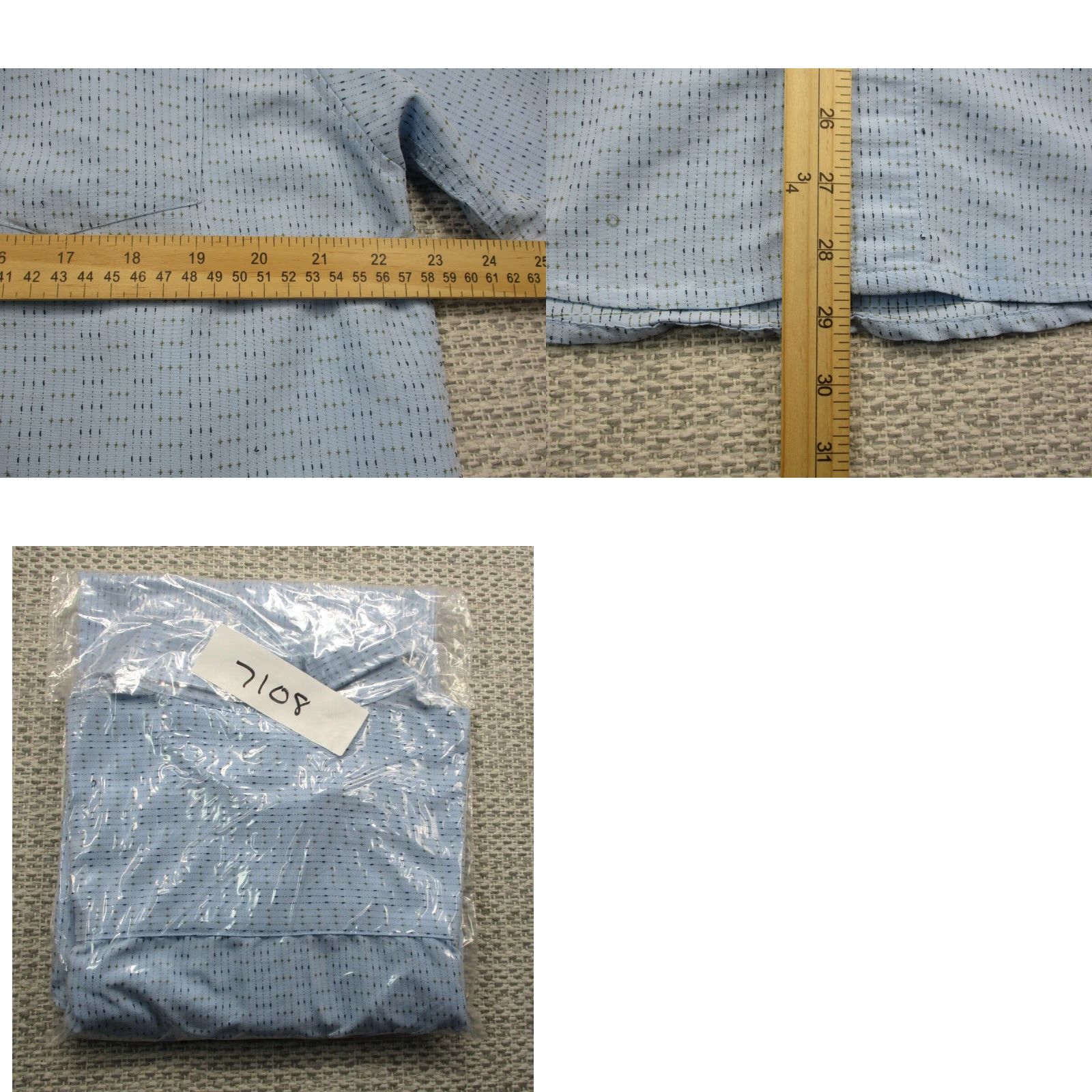 Ocean Pacific OP Ocean Pacific Button-Up Shirt Men L Short Sleeve Blue Textured Size US L / EU 52-54 / 3 - 8 Thumbnail