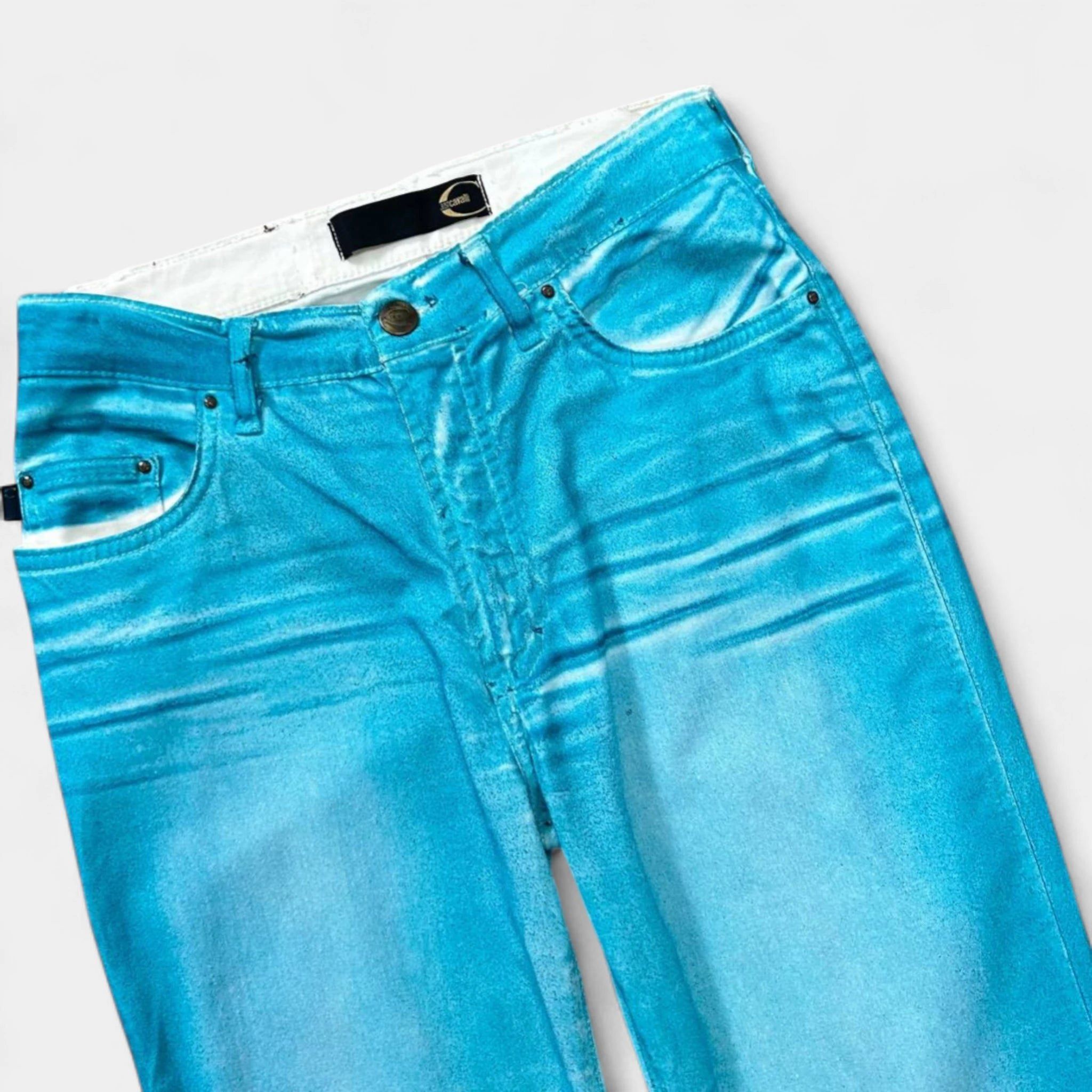Just Cavalli Just Cavalli Flared Blue Denim Jeans Size 27" / US 4 / IT 40 - 2 Thumbnail