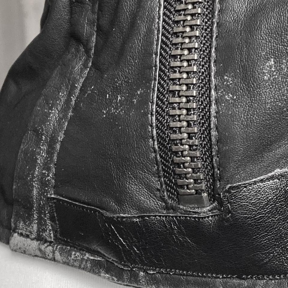 Vintage Archive distressed Avant - Garde leather jacket Size M / US 6-8 / IT 42-44 - 4 Thumbnail