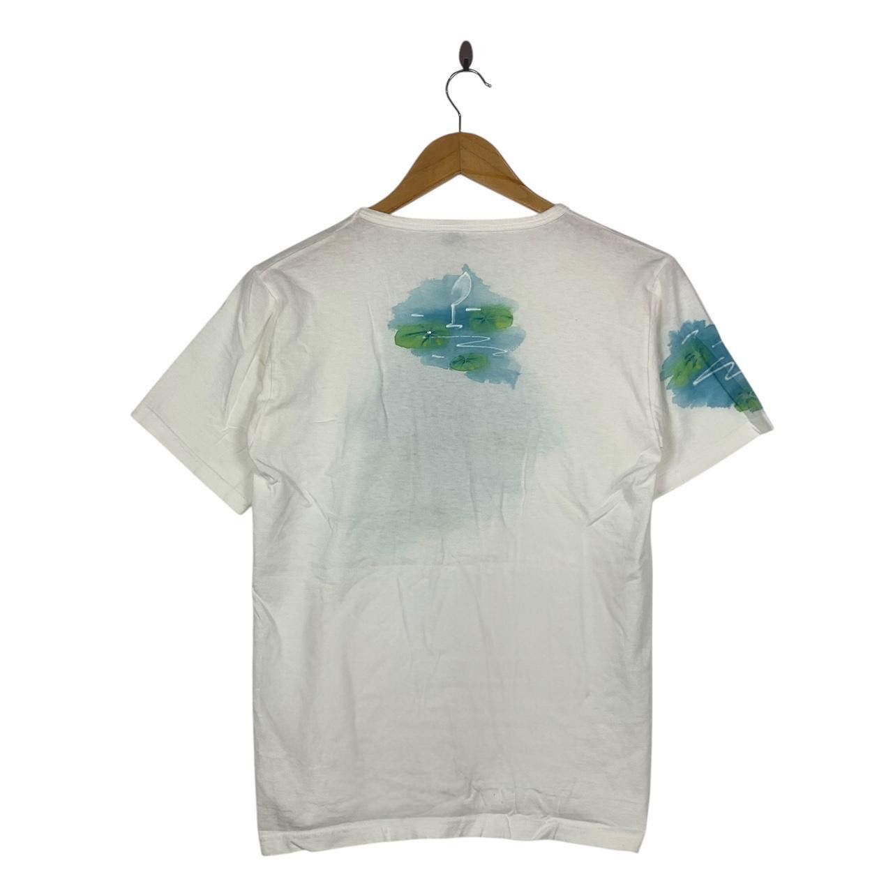 Vintage Vintage HAWAII WHITE LOTUS Painting Illustration Floral Tee Size S / US 4 / IT 40 - 4 Thumbnail