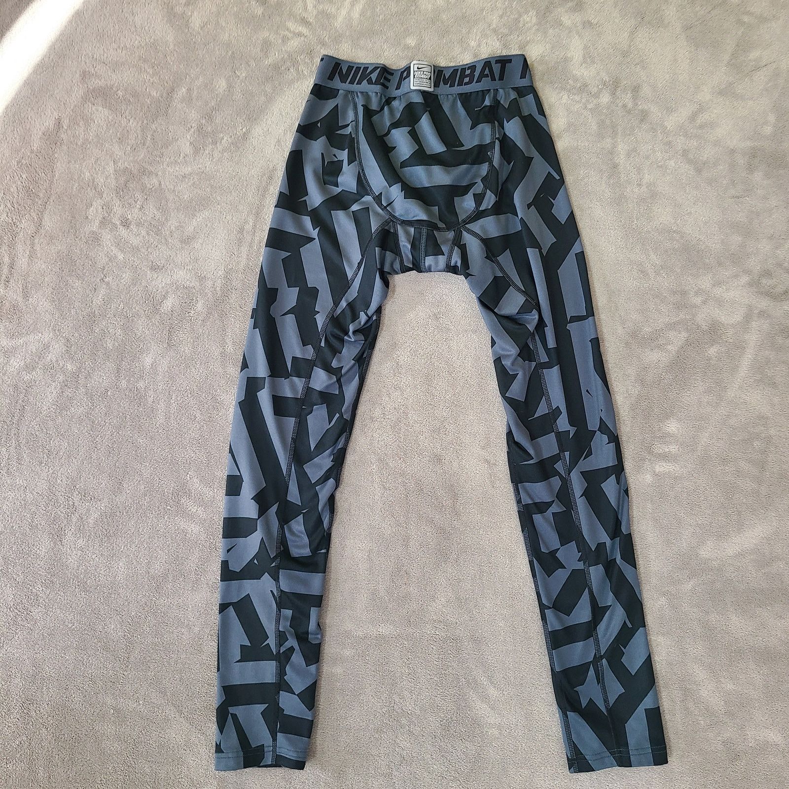 Nike Nike Pro Combat Women's L Graphic Leggings Black/Gray Size 25" / US 0 / IT 36 - 2 Thumbnail