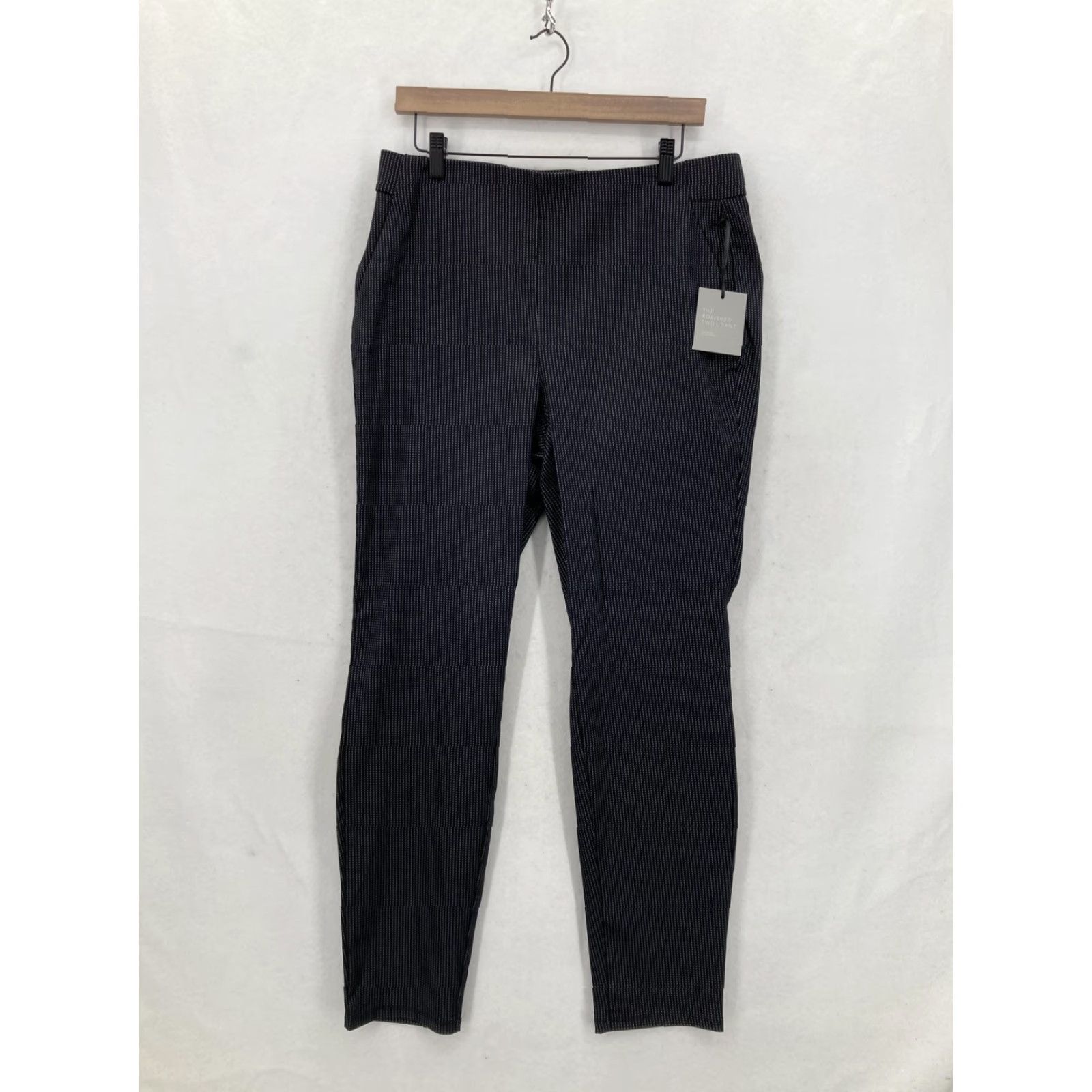 Vintage Simply Vera Vera Wang Pants Womens Large Black Pinstripe Polished Twill Skinny Size 36" / US 14 / IT 50 - 2 Thumbnail