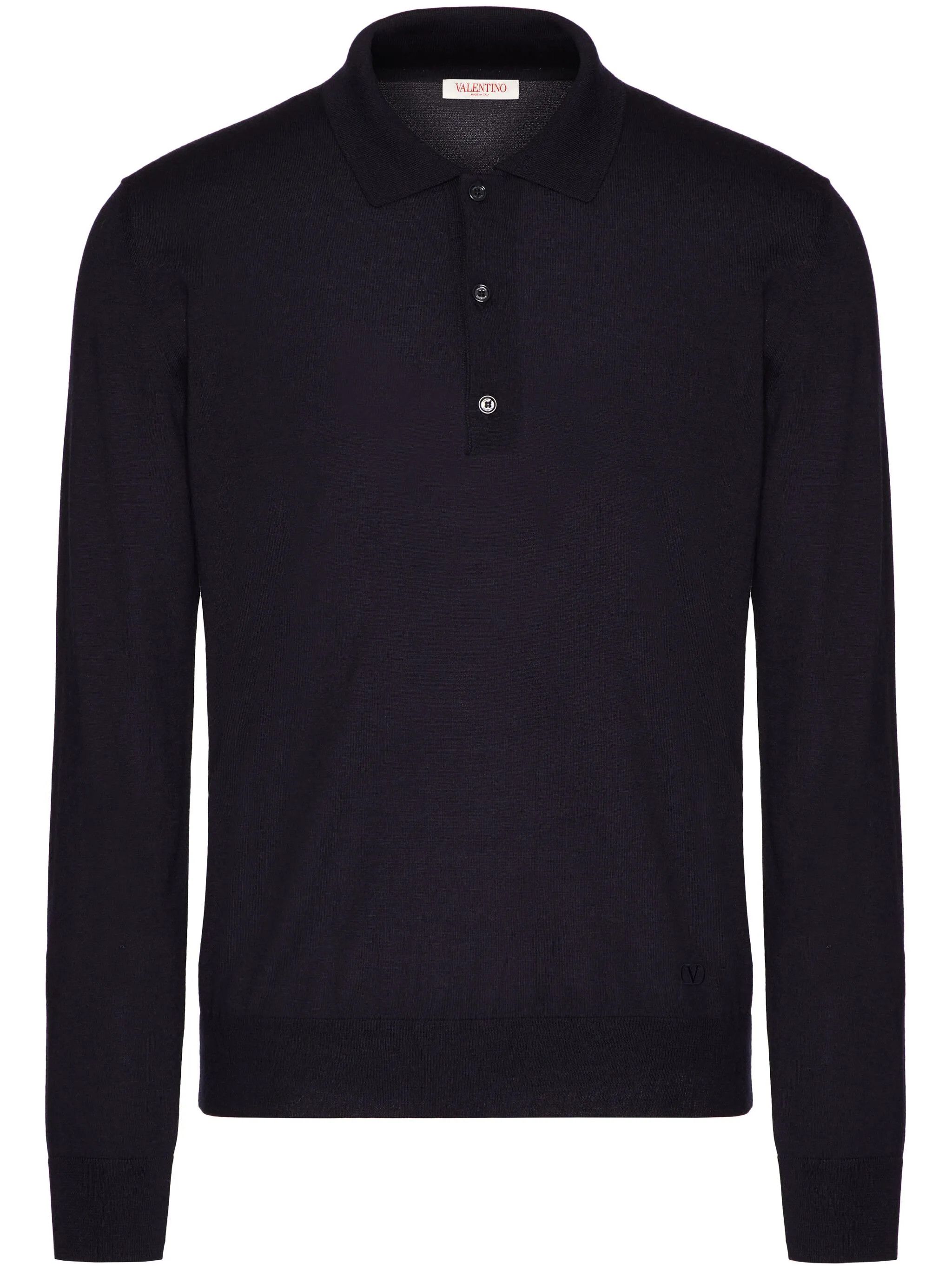 Valentino o1y0525 Logo Polo Shirt in Midnight Blue Size US L / EU 52-54 / 3 - 1 Thumbnail