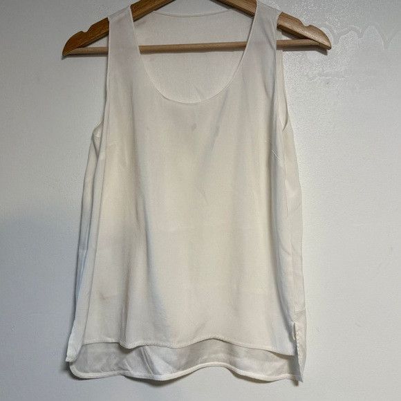 Vince Vince Ivory Silk Blend Scoop Neck Tank Top Women’s Size S Size S / US 4 / IT 40 - 5 Thumbnail