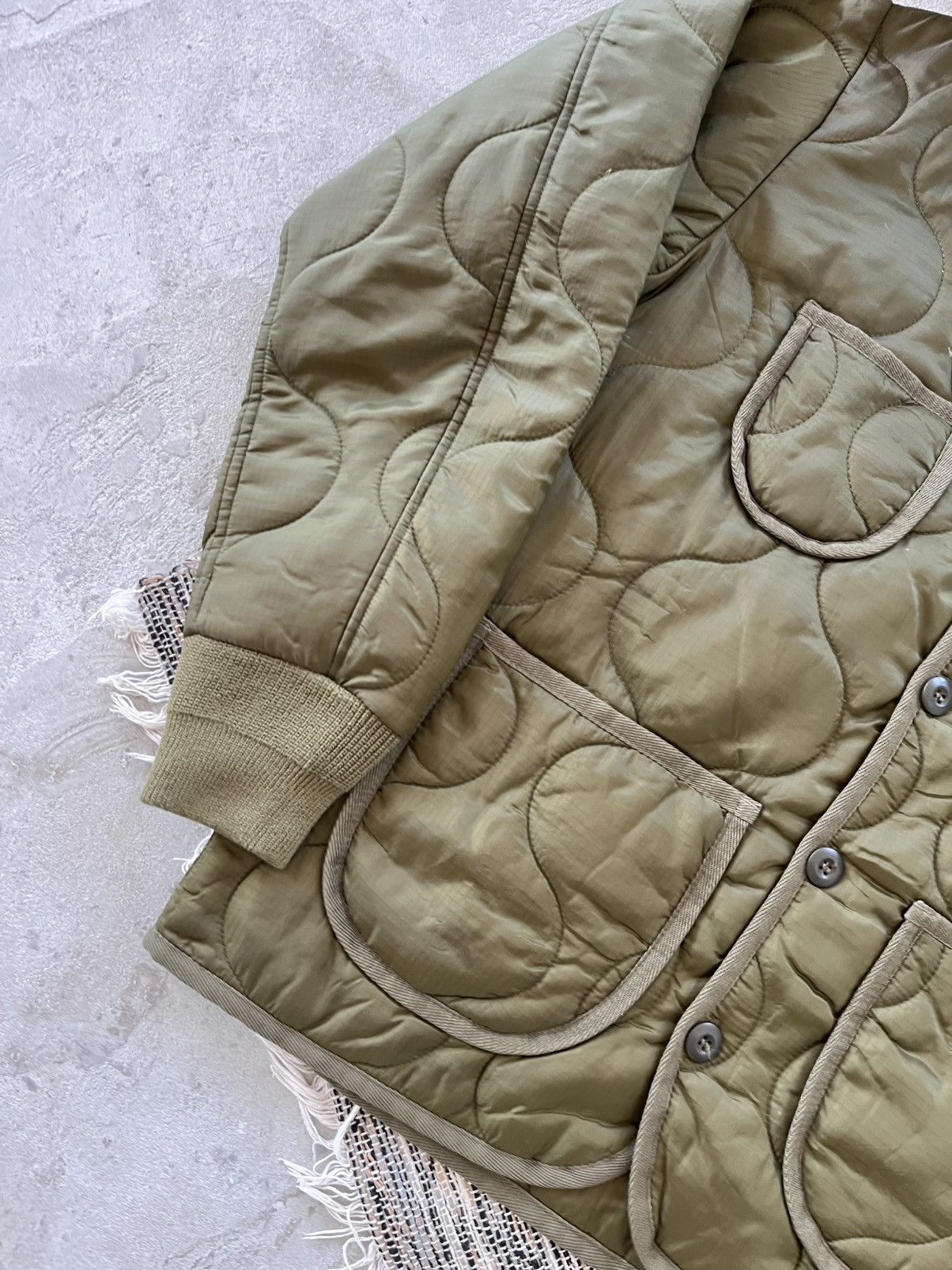 Polo Ralph Lauren Vintage US Army Quilted Bomber Jacket Green Military Liner Size US M / EU 48-50 / 2 - 2 Thumbnail
