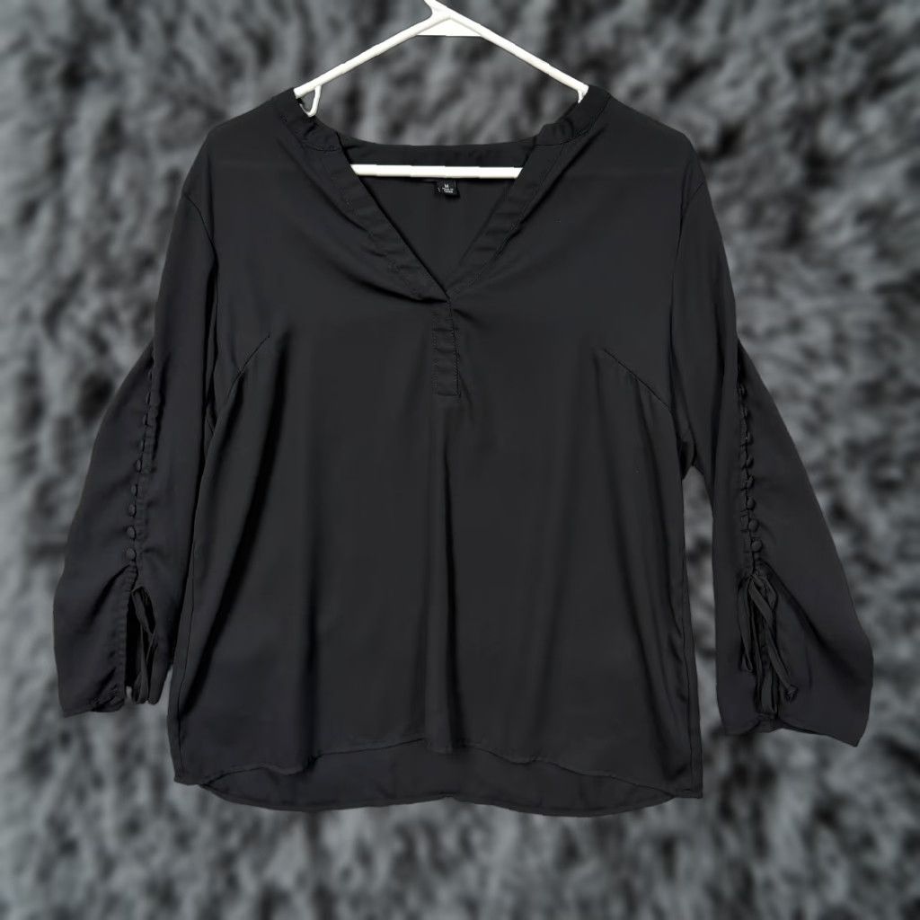 Vintage Zac & Rachel Blouse M Dark Academia Minimalist Corporate Goth Boho Office Chic Size M / US 6-8 / IT 42-44 - 1 Thumbnail