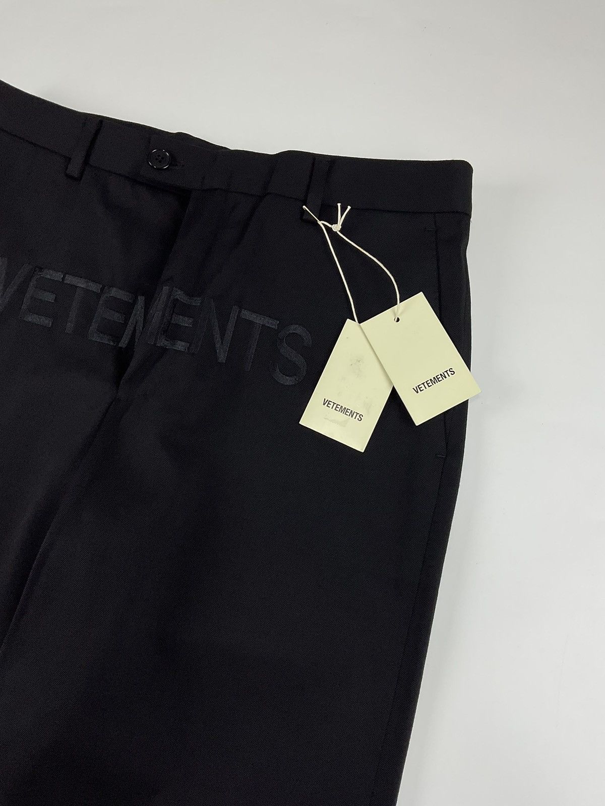 Vetements Vetements F/W'17 Crotch Logo Wool Trouser Size US 32 / EU 48 - 4 Thumbnail
