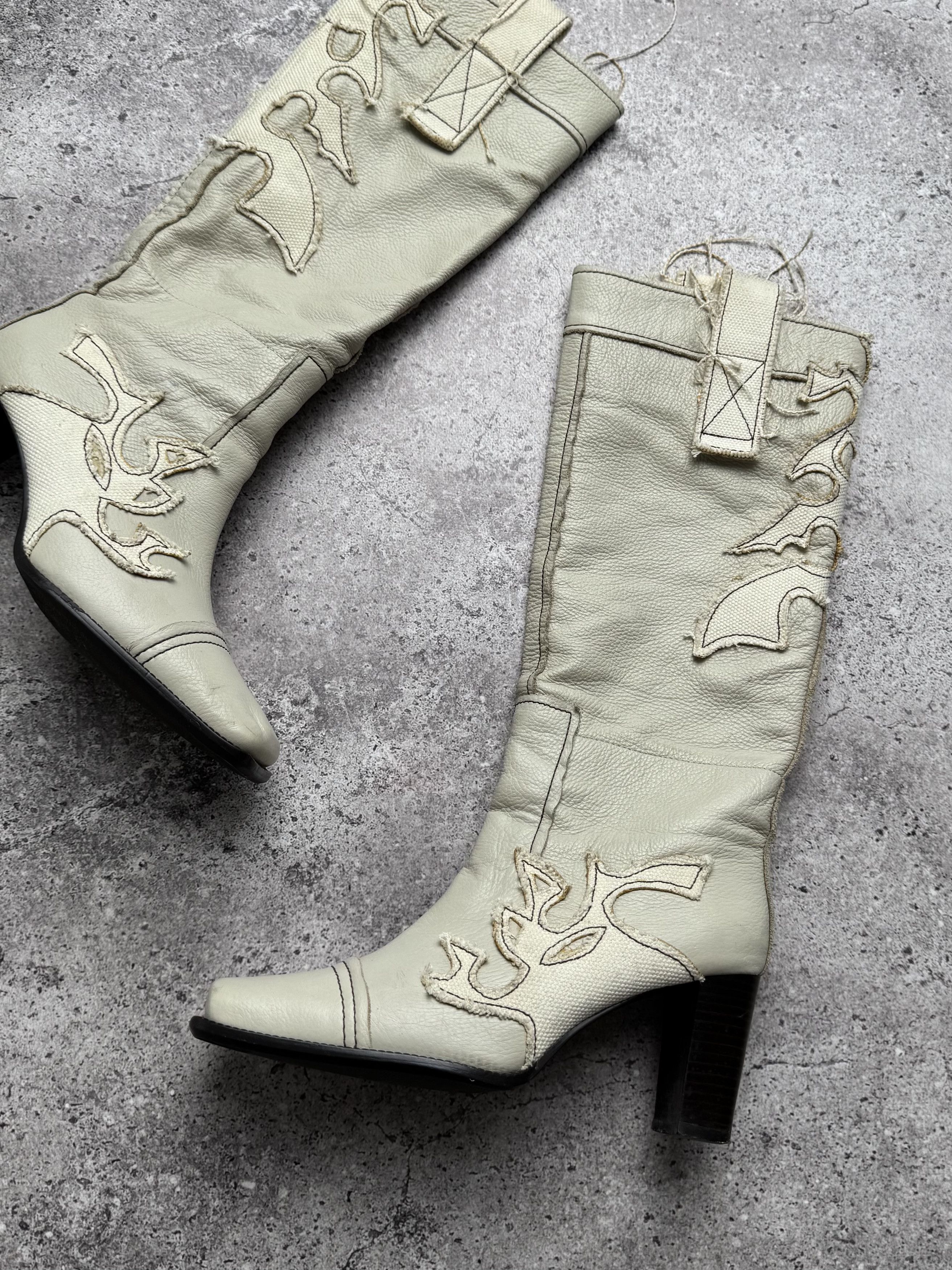 Vintage Vintage Leather Boots C5(V396)(E8) Size US 6 / IT 36 - 3 Thumbnail