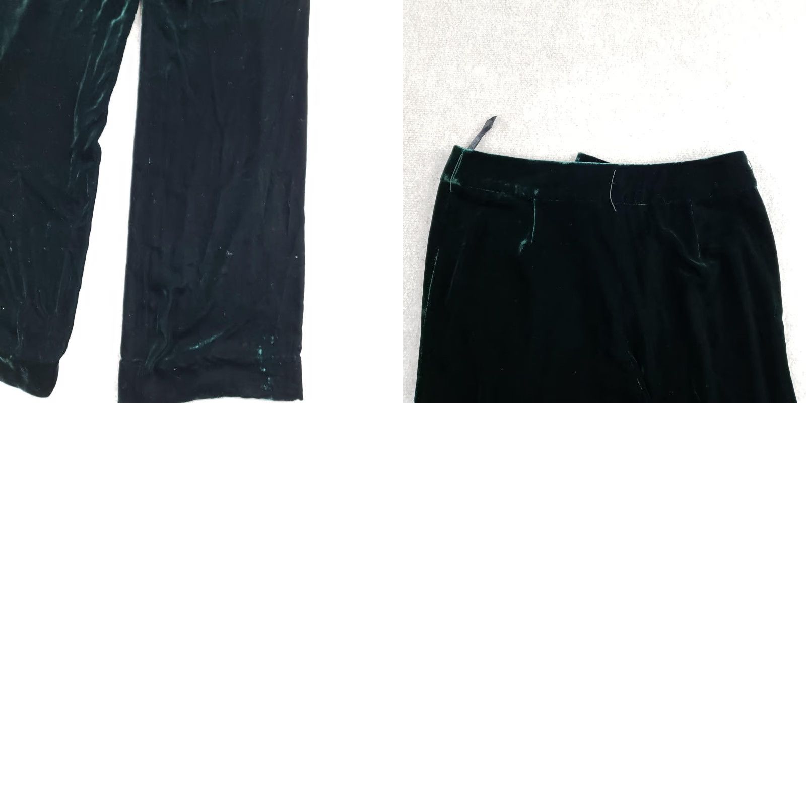 Velvet Blunauta Velvet Pants Womens 46 Green Silk Blend Straight Leg (Fits 32x30) Size 32" / US 10 / IT 46 - 10 Thumbnail