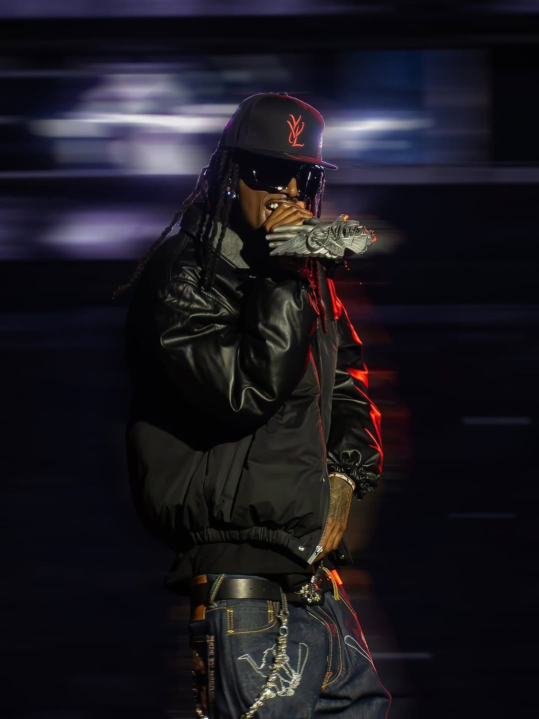 Playboi Carti playboi carti yvl hat opium Fitted Black On Red Size 8 Size ONE SIZE - 4 Thumbnail