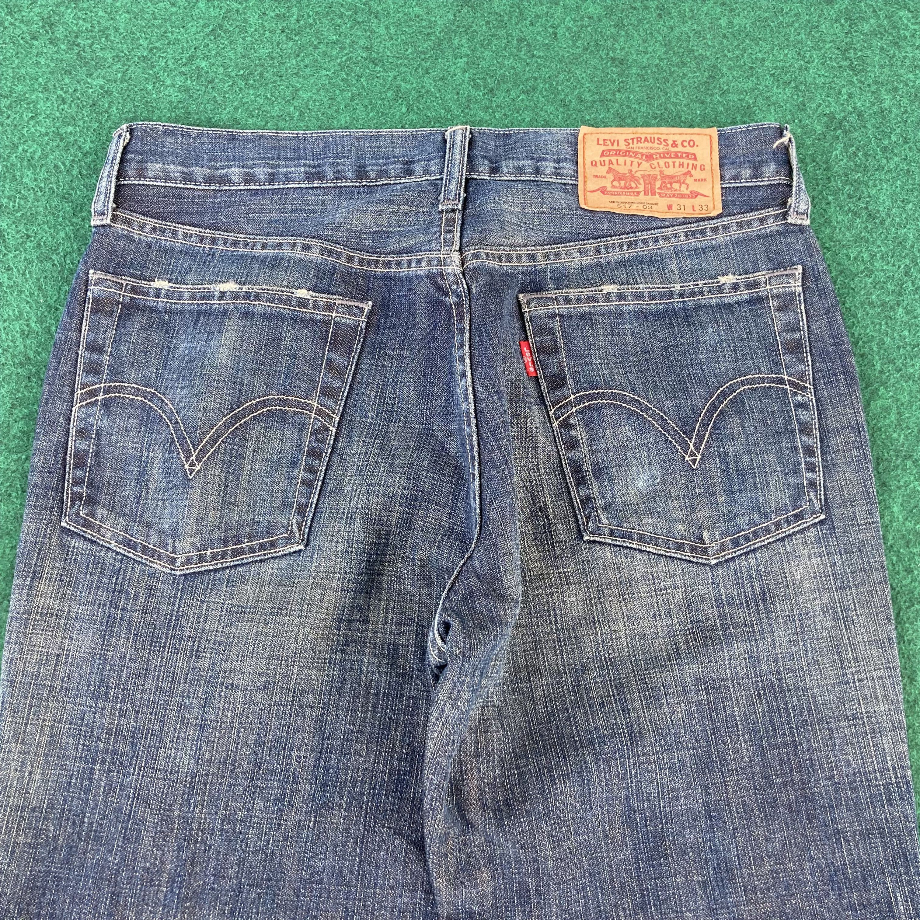Levi's × Vintage Vtg Levis 517 Denim Flare Bootcut Sz 30 Faded Jeans Size US 30 / EU 46 - 9 Thumbnail