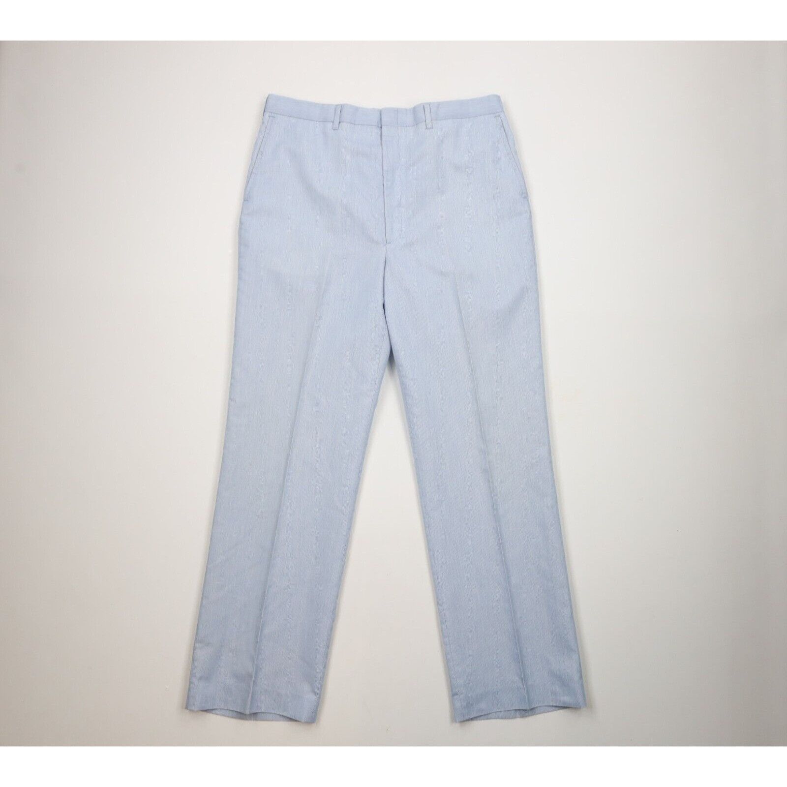 Vintage Vintage 70s Streetwear 2 Piece Pinstriped Suit Wedding Size 42L - 9 Thumbnail