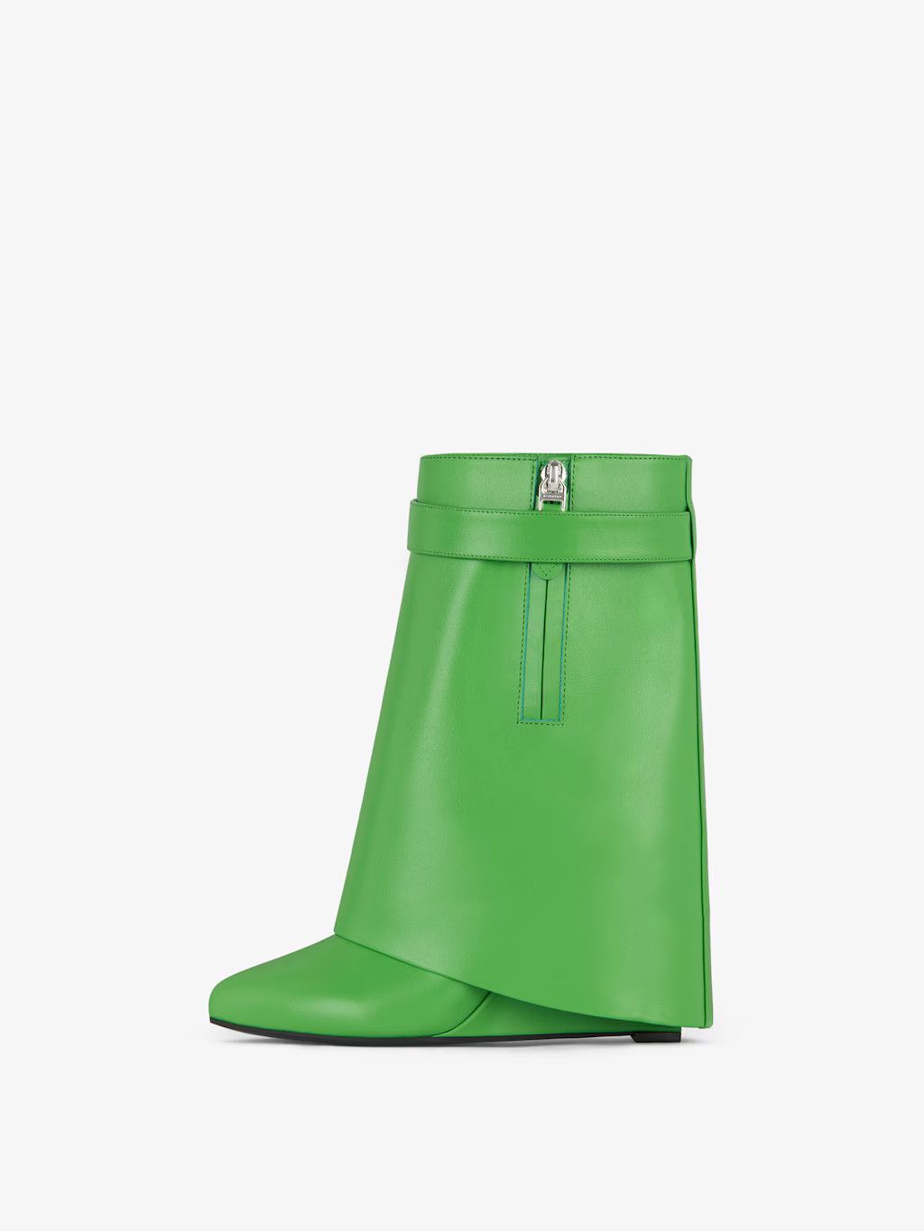 o1w1db10525 Shark Lock Ankle Boots in Green