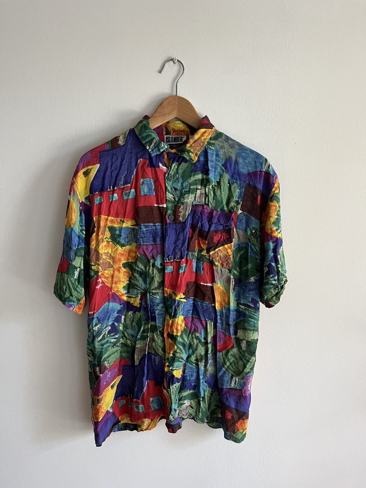 Vintage 80s Hawaiian Button Down 90s Y2K M Medium Rayon Size US M / EU 48-50 / 2 - 4 Thumbnail